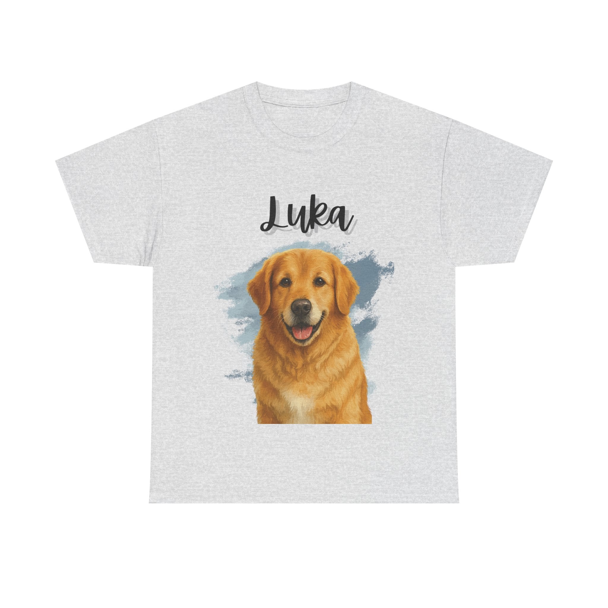 (Luka) Whimsical Dog Portrait Tee Shirt