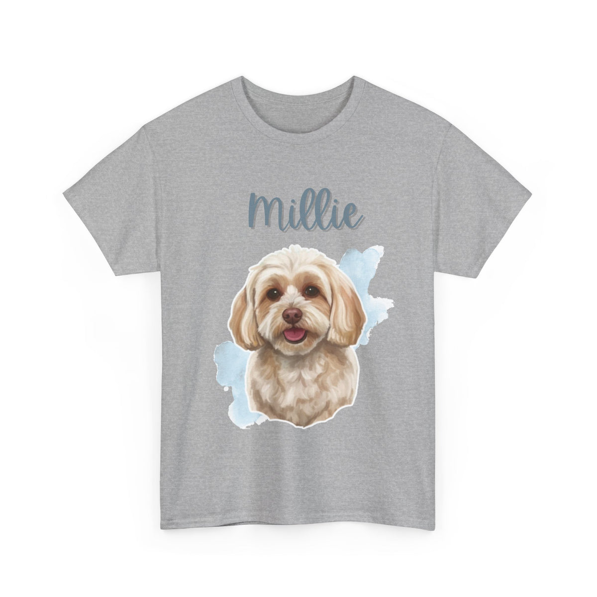 (Millie) Whimsical Dog Portrait Tee Shirt