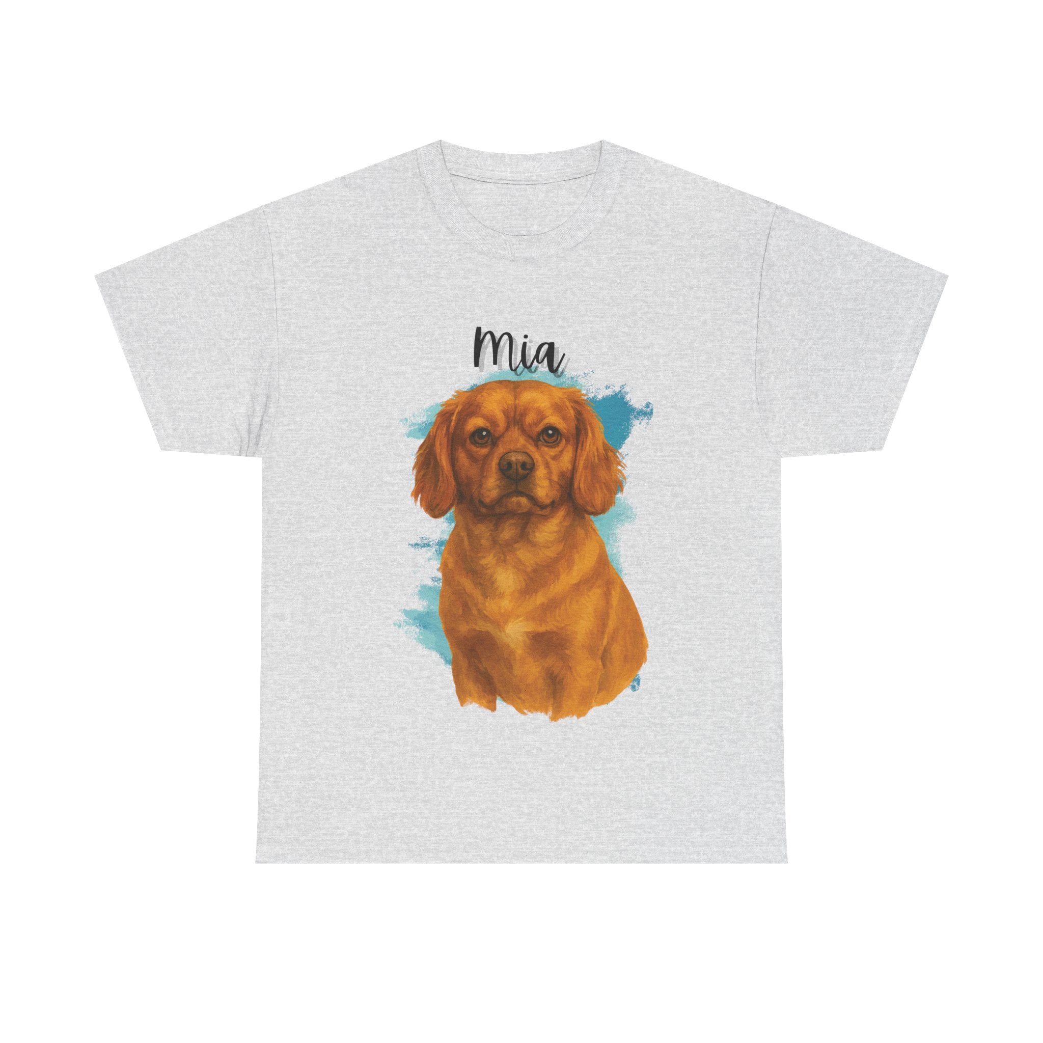 (Mia) Whimsical Dog Portrait Tee Shirt