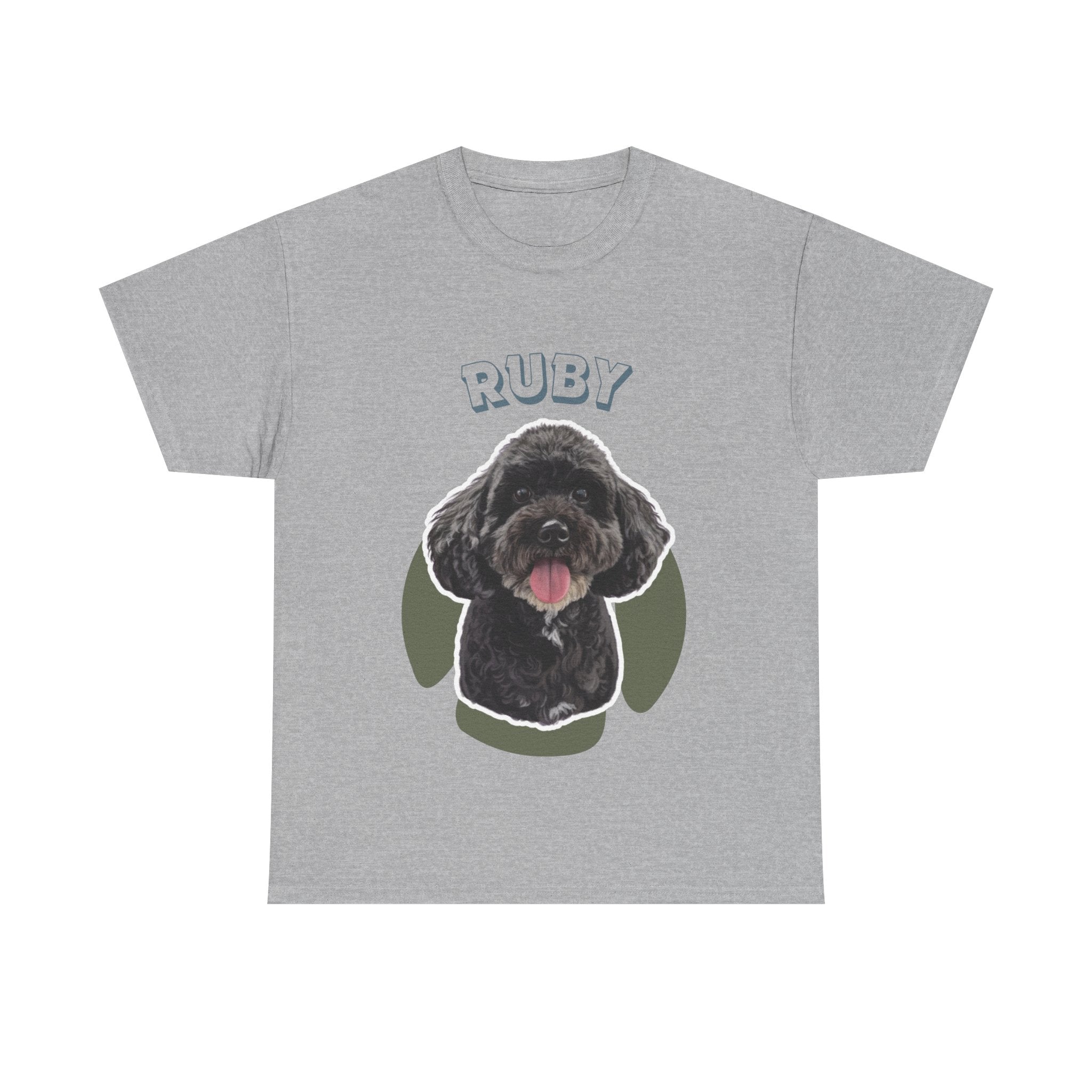 (Ruby) Whimsical Dog Portrait Tee Shirt