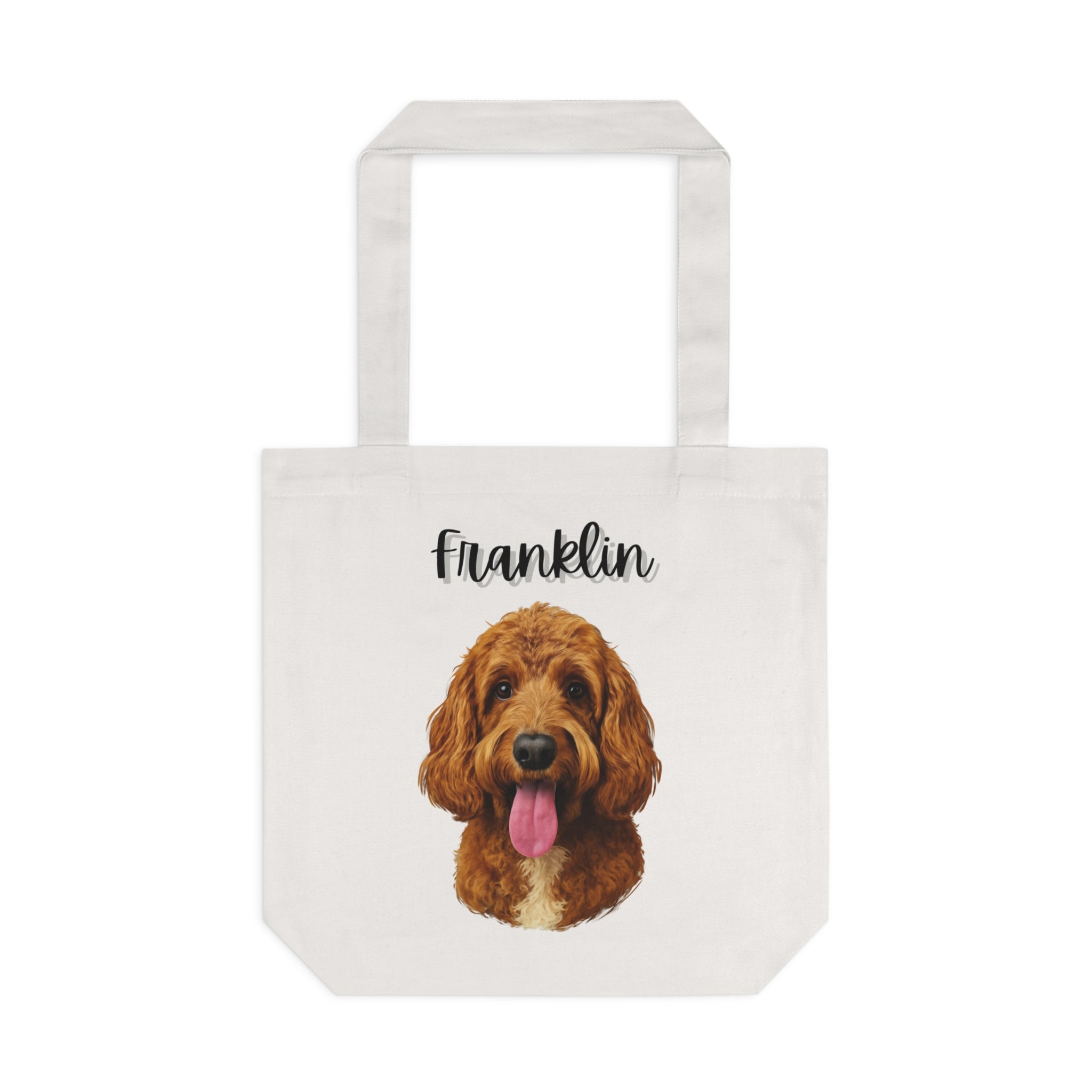 (Franklin) Personalized Dog Lover Tote Bag