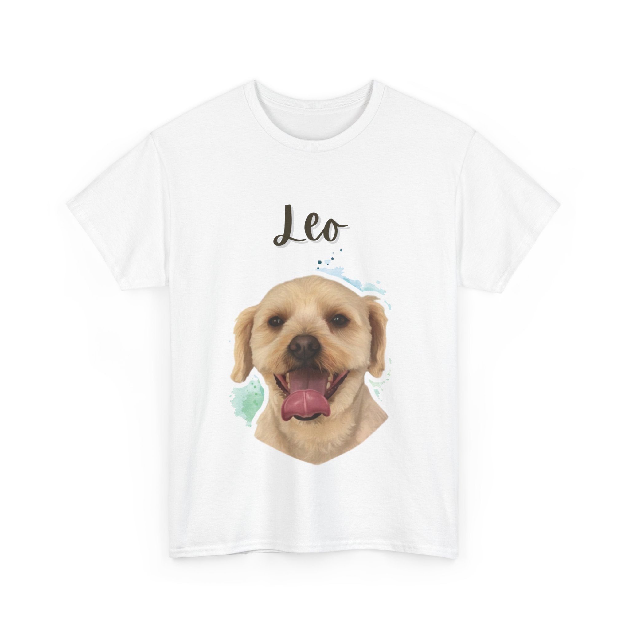 (Leo) Whimsical Dog Portrait Tee Shirt