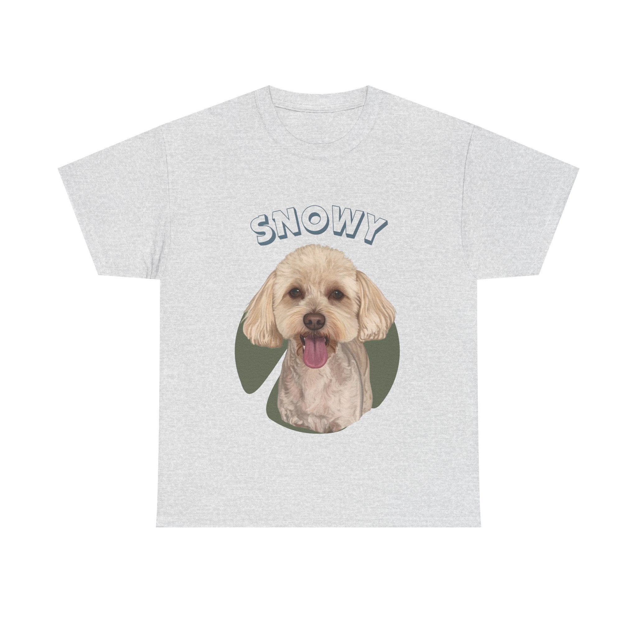 (Snowy) Whimsical Dog Portrait Tee Shirt