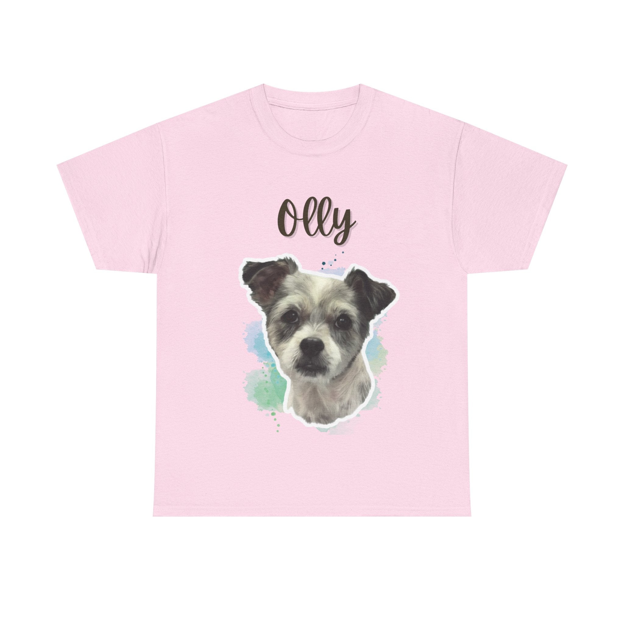 (Olly) Whimsical Dog Portrait Tee Shirt