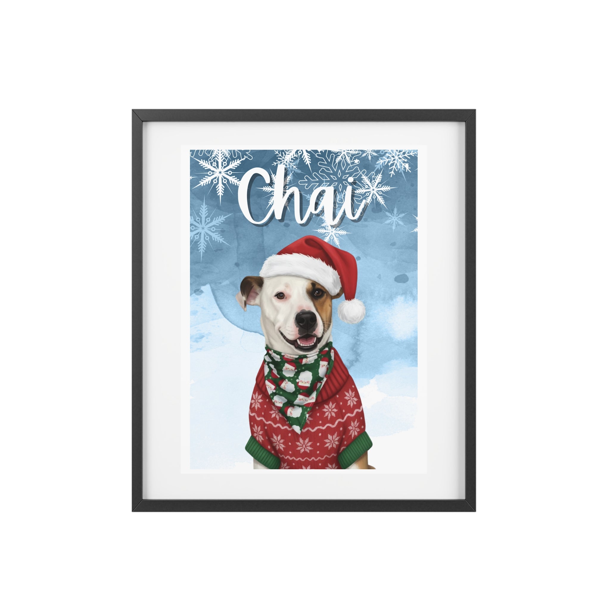 (Chai) Playful Dog Framed Poster