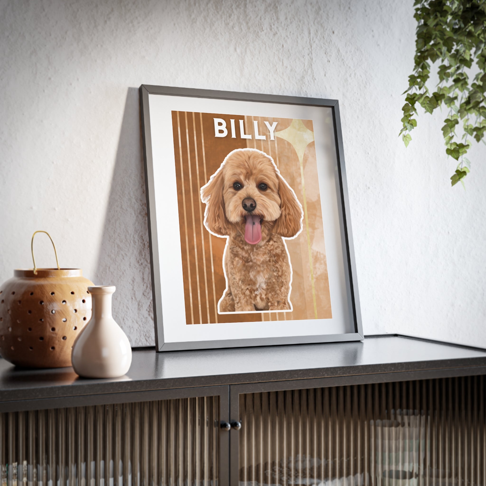 (Billy) Playful Dog Framed Poster