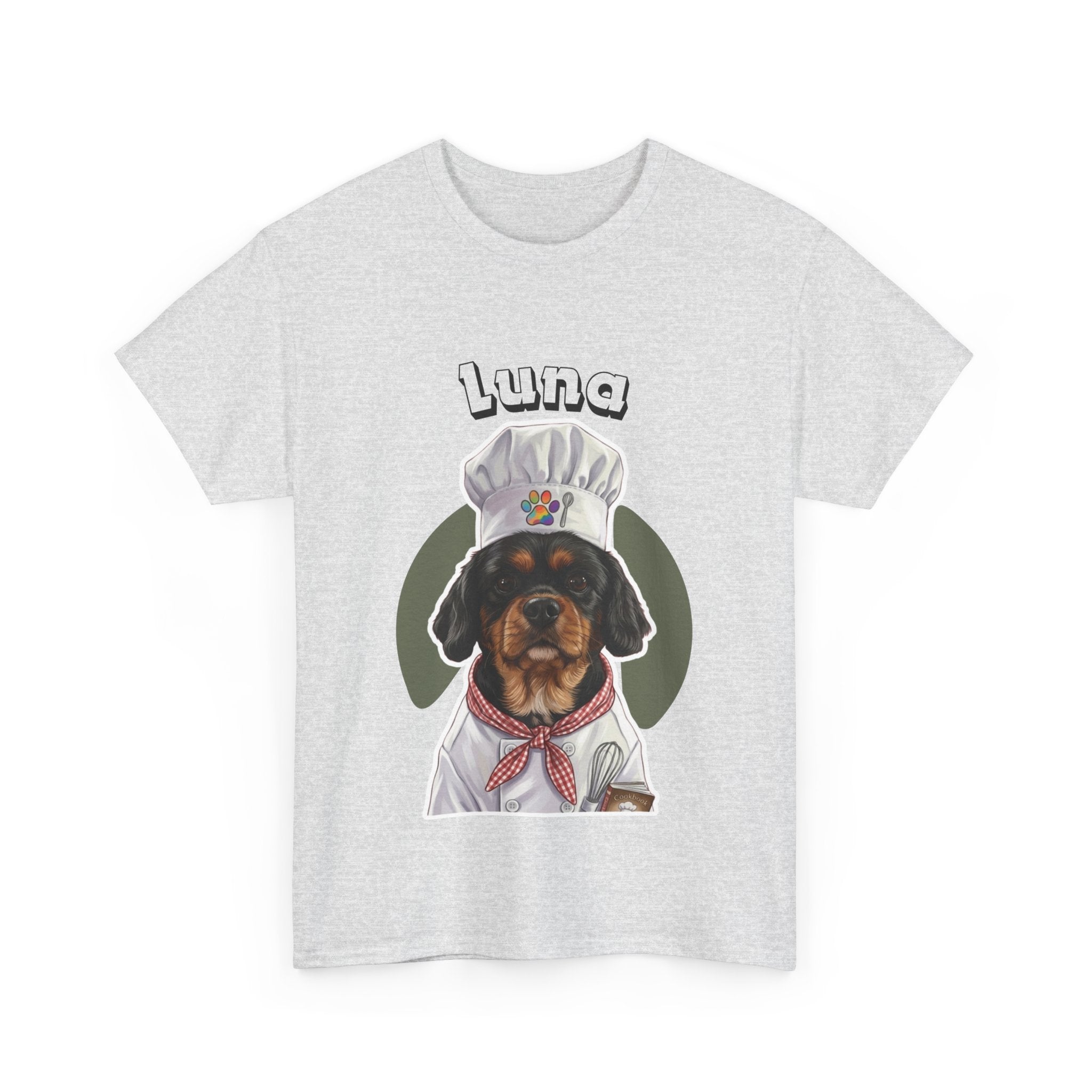 (Luna) Whimsical Dog Portrait Tee Shirt