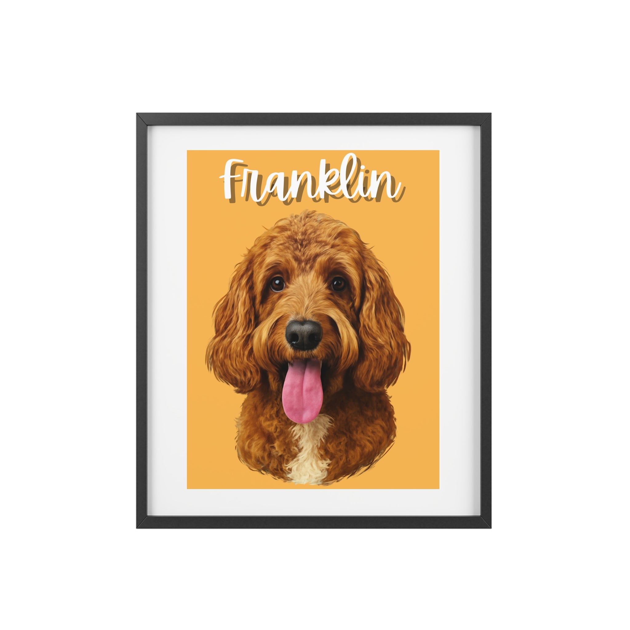 (Franklin ) Playful Dog Framed Poster
