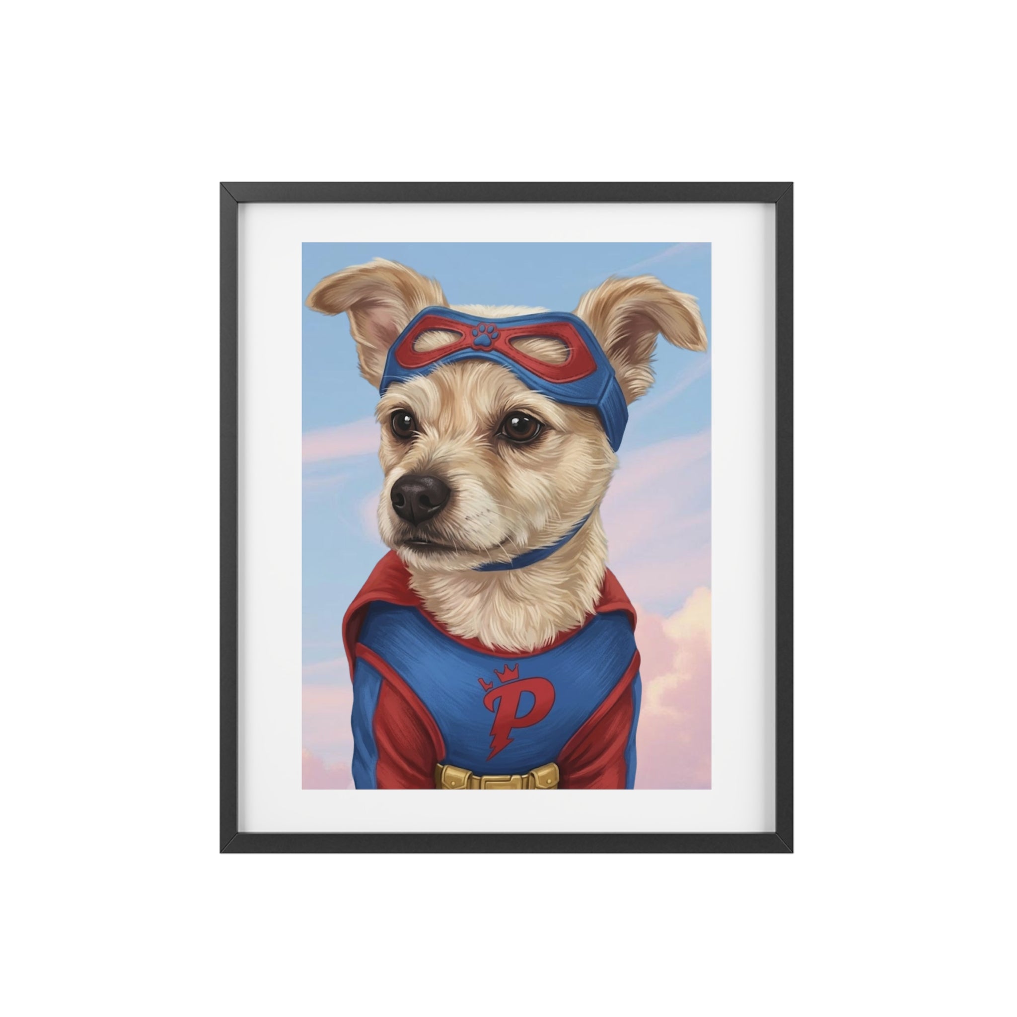 (Tommy) Playful Dog Framed Poster