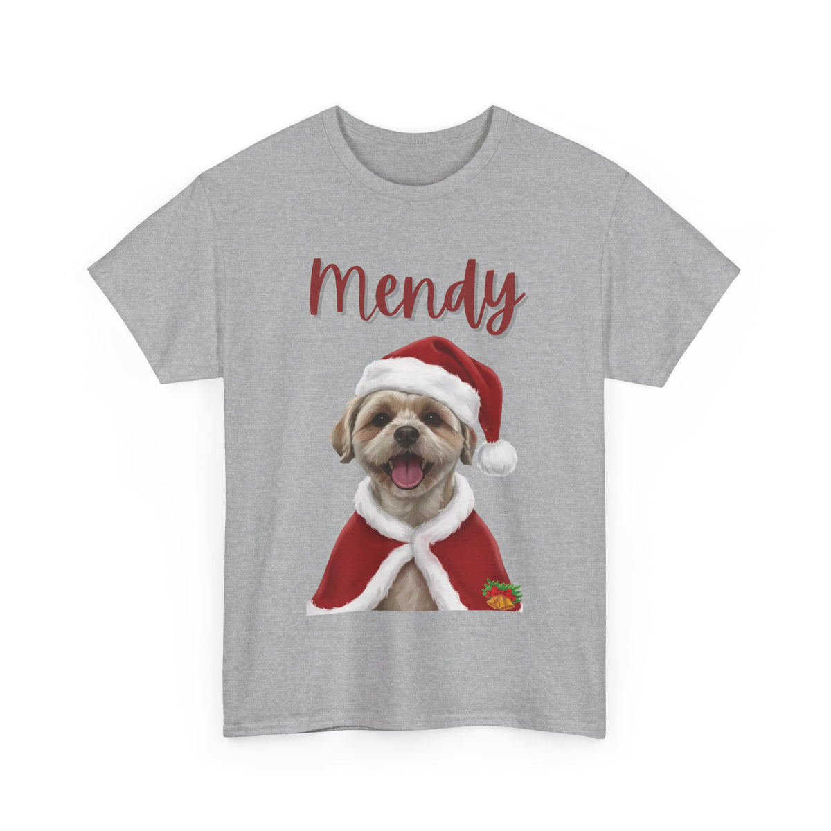 (Mendy) Whimsical Dog Portrait Tee Shirt