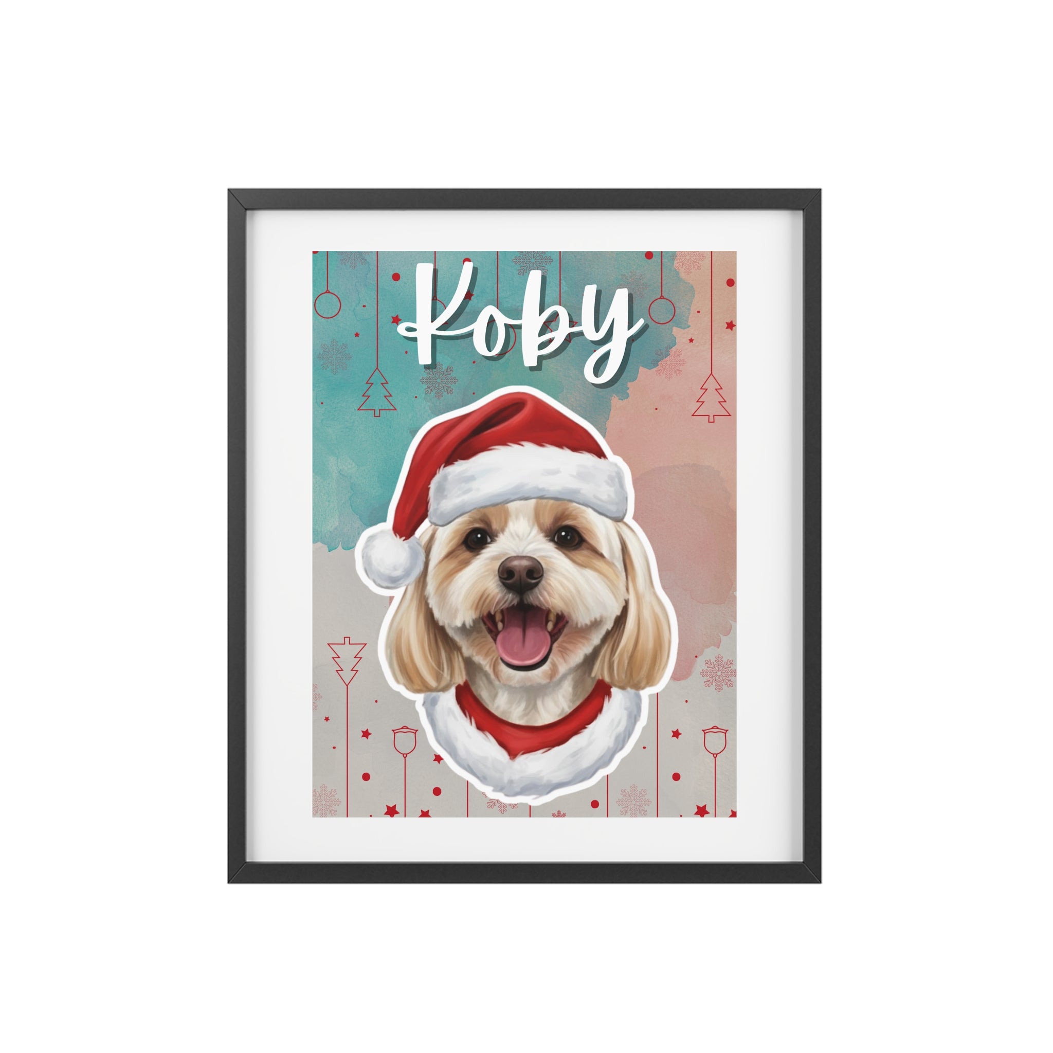 (Koby) Playful Dog Framed Poster