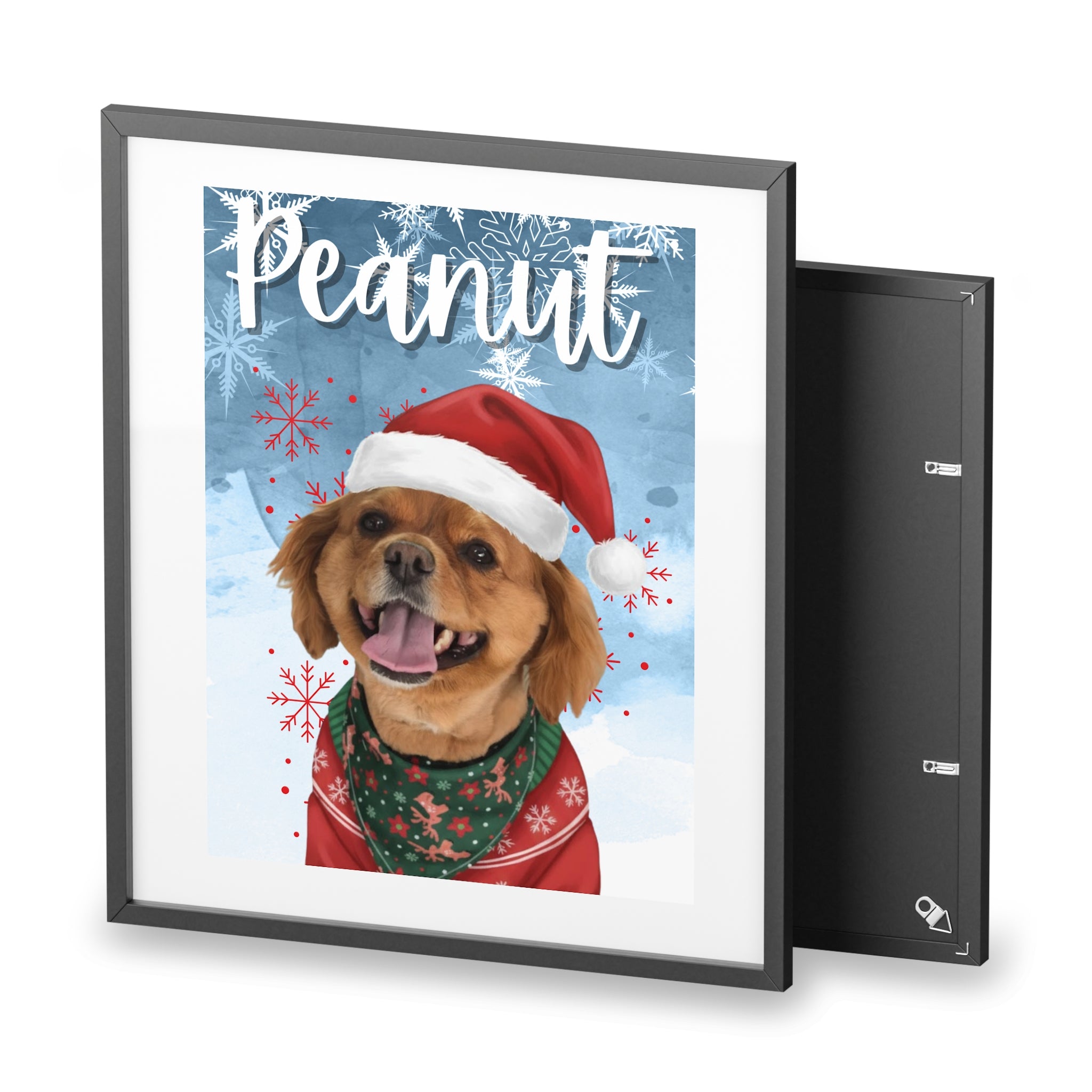 (Peanut) Playful Dog Framed Poster