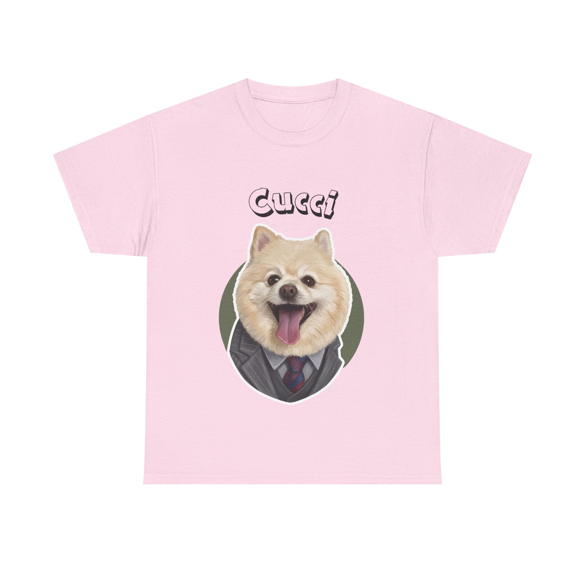 (Cucci) Whimsical Dog Portrait Tee Shirt