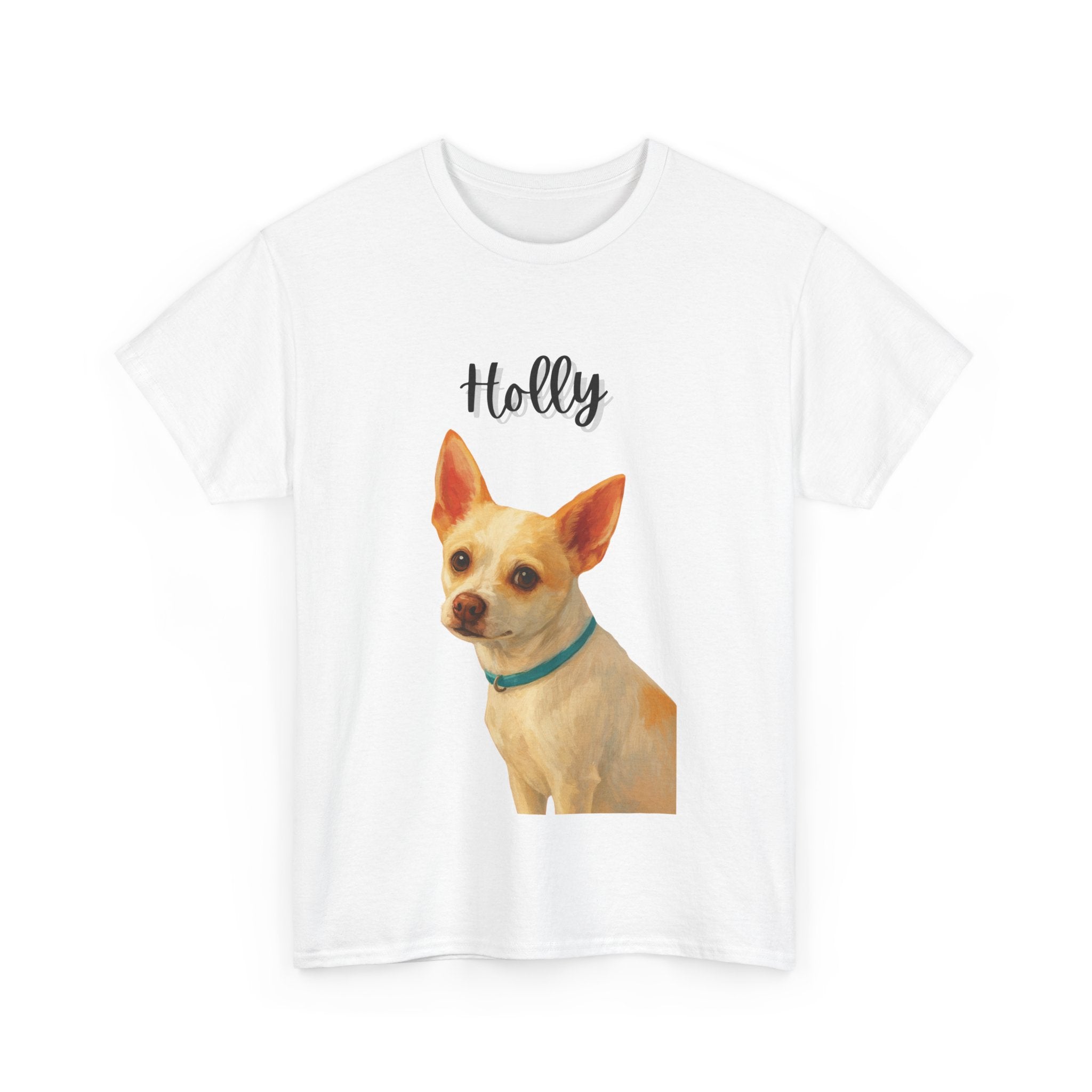 (Holly) Whimsical Dog Portrait Tee Shirt