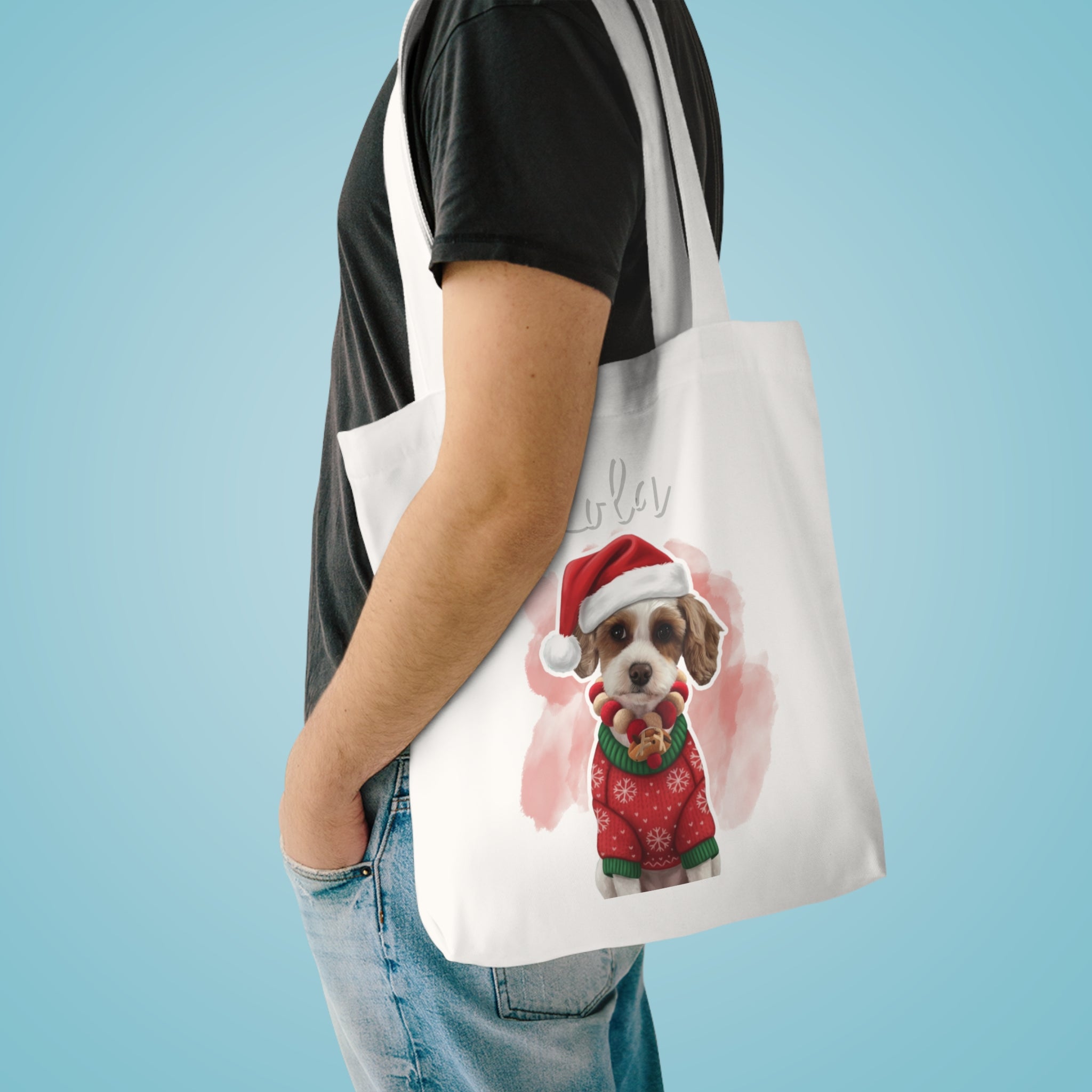 (Lola) Personalized Dog Lover Tote Bag