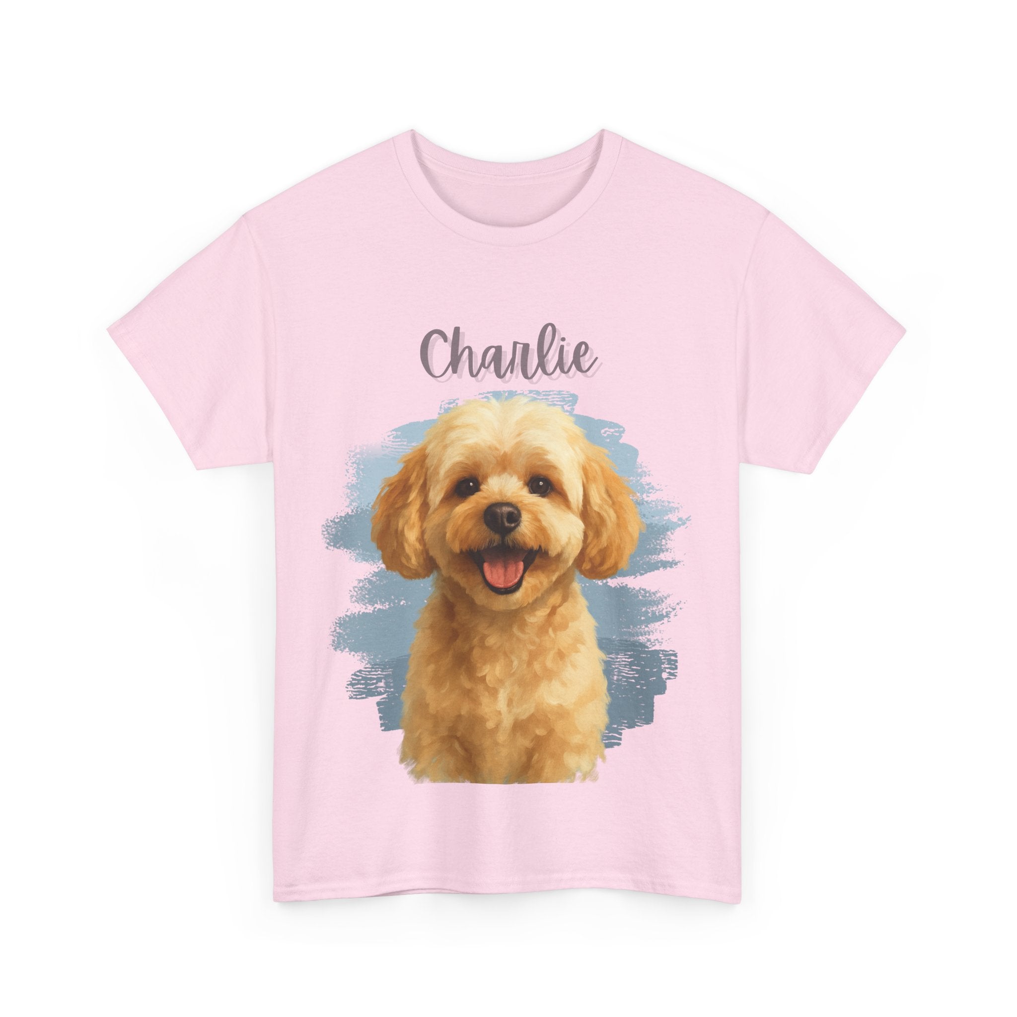 (Charlie) Whimsical Dog Portrait Tee Shirt