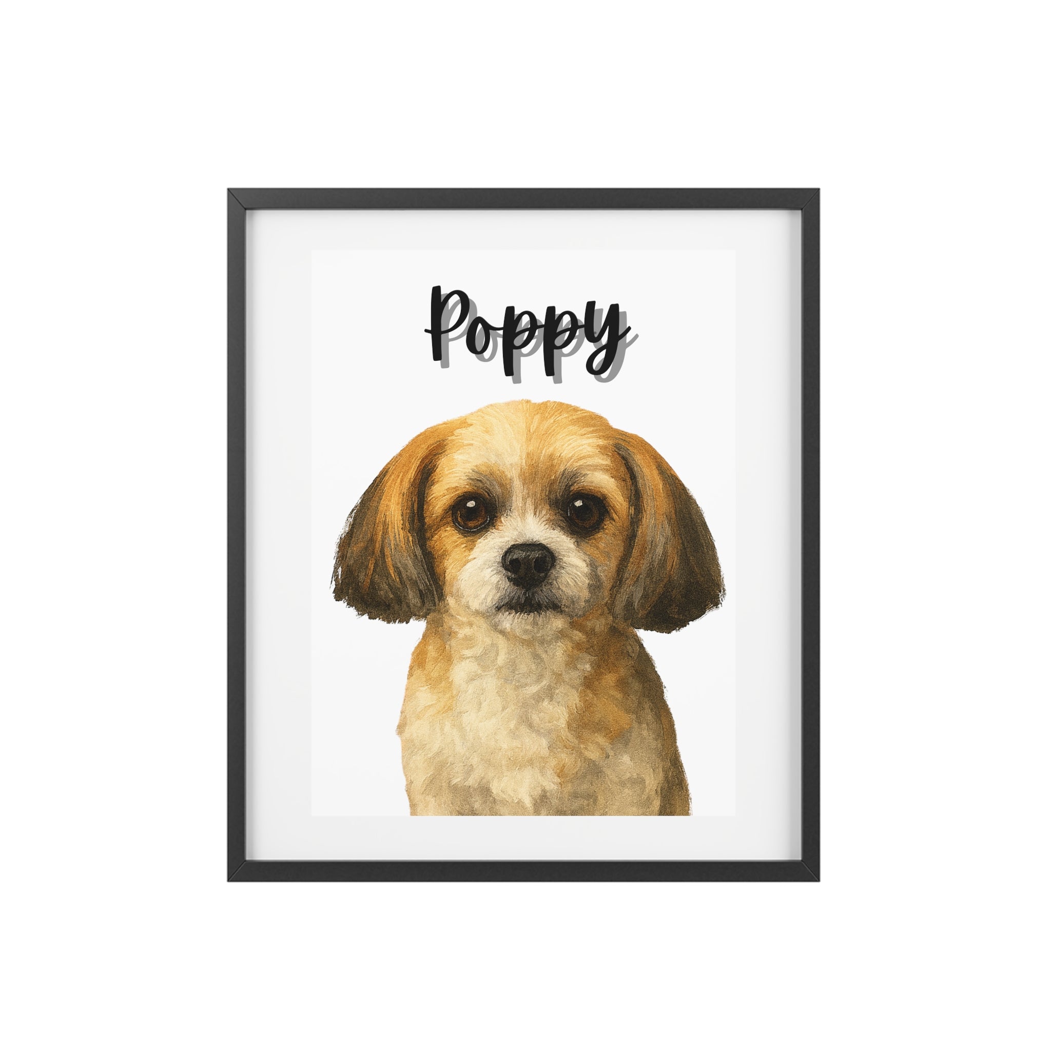 (Poppy) Playful Dog Framed Poster
