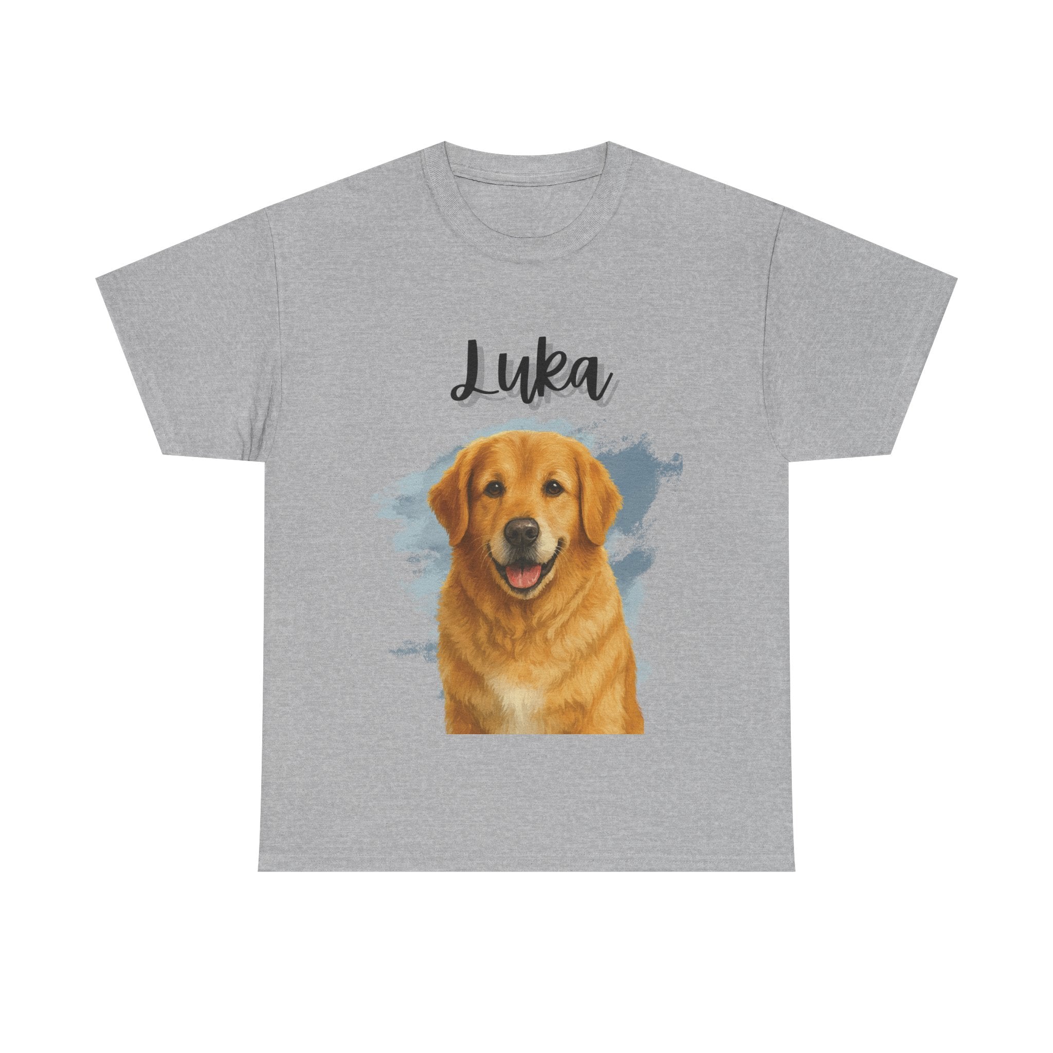 (Luka) Whimsical Dog Portrait Tee Shirt