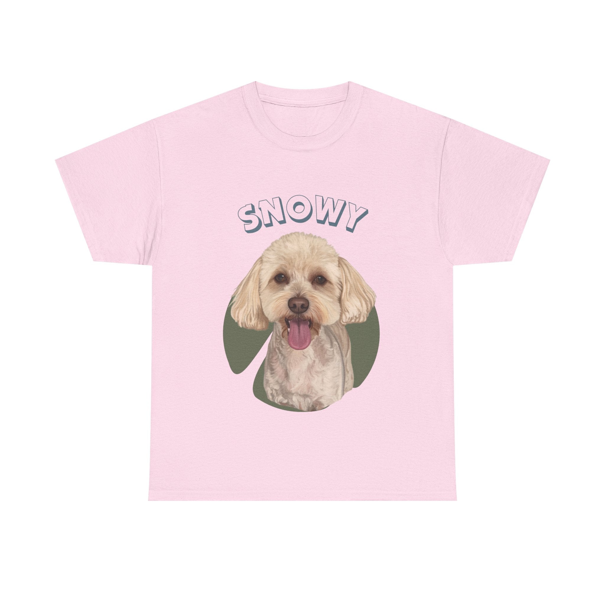 (Snowy) Whimsical Dog Portrait Tee Shirt