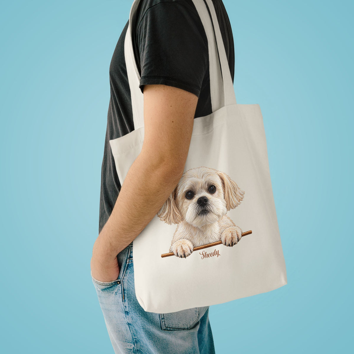 (Sheedy) Personalized Dog Lover Tote Bag