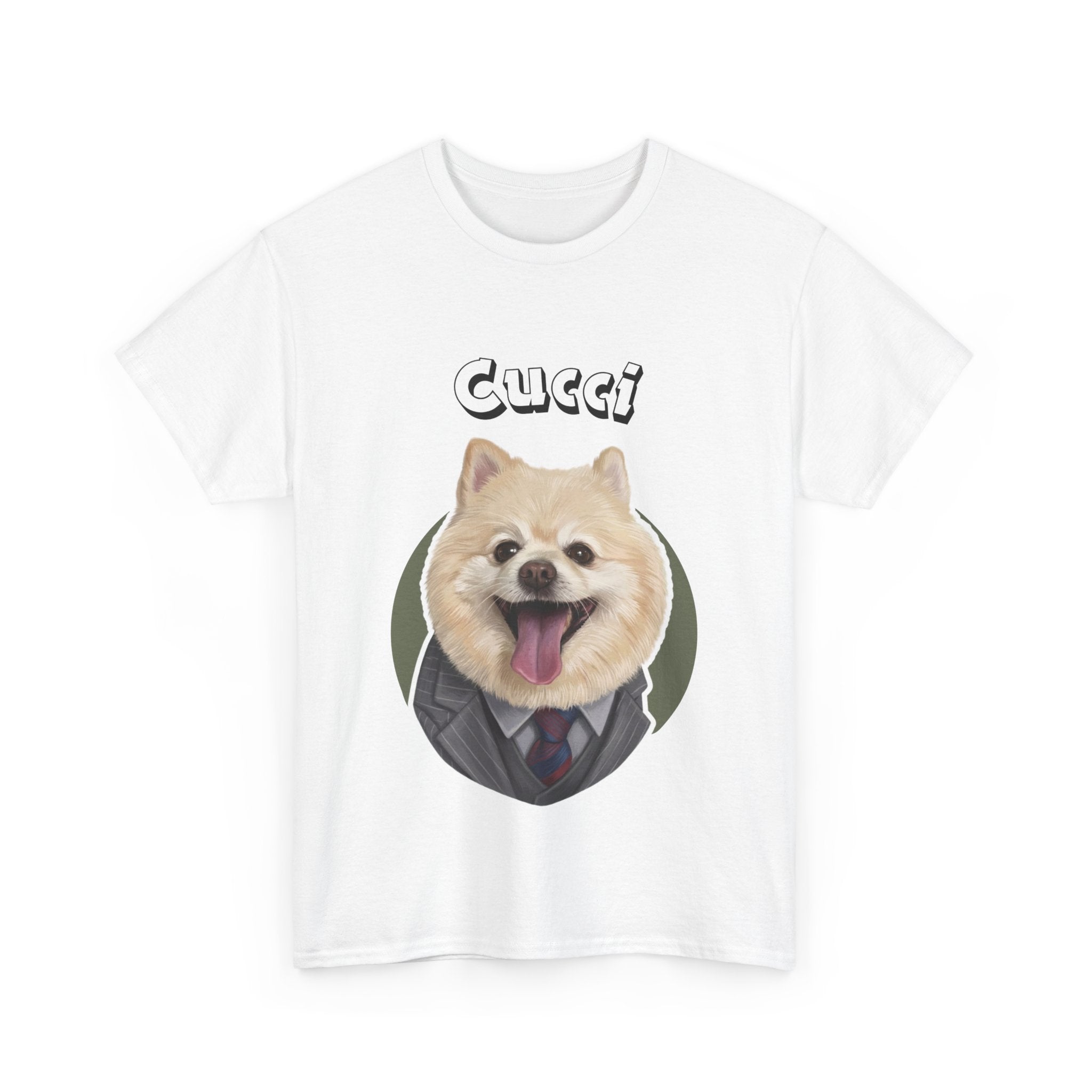 (Cucci) Whimsical Dog Portrait Tee Shirt