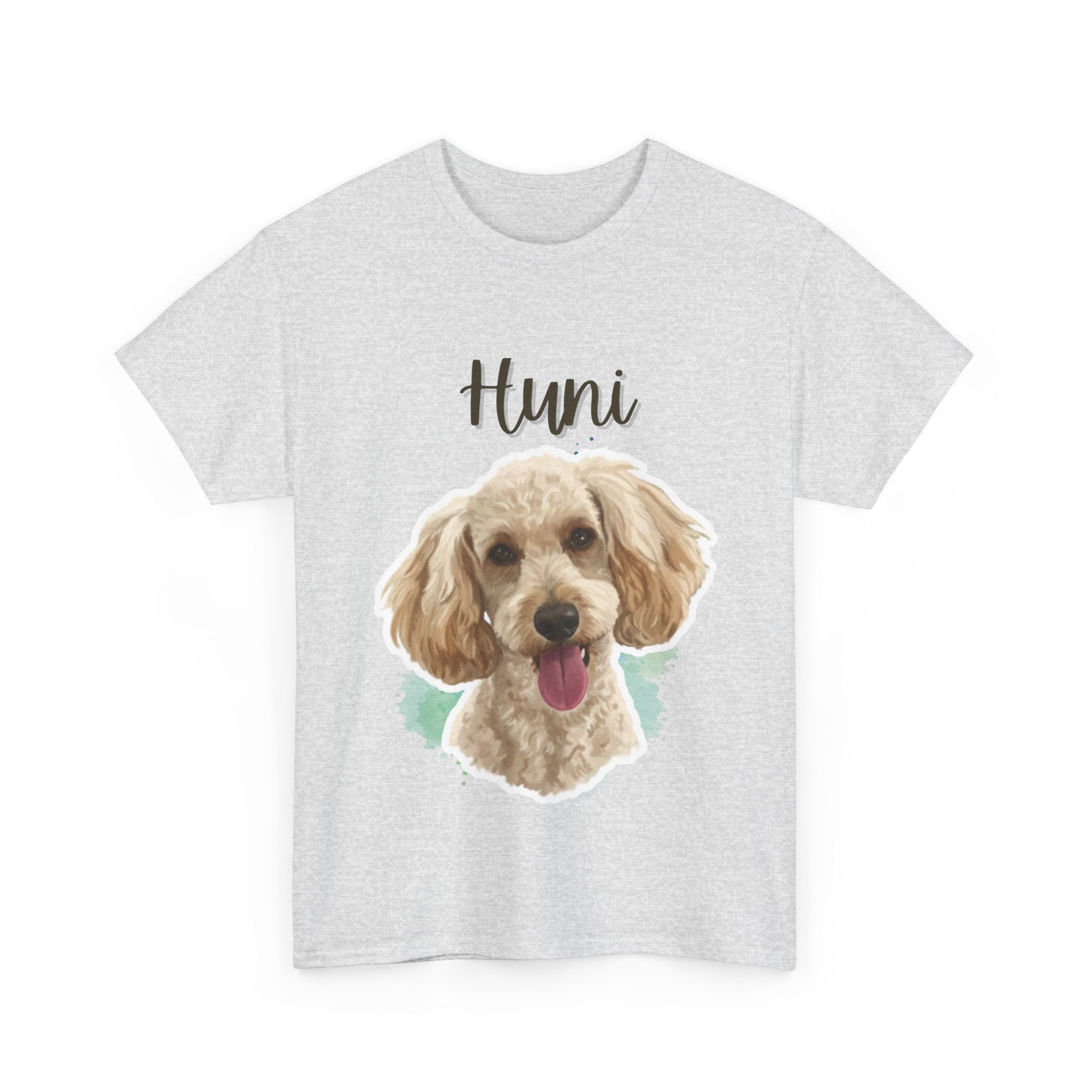 (Huni) Whimsical Dog Portrait Tee Shirt