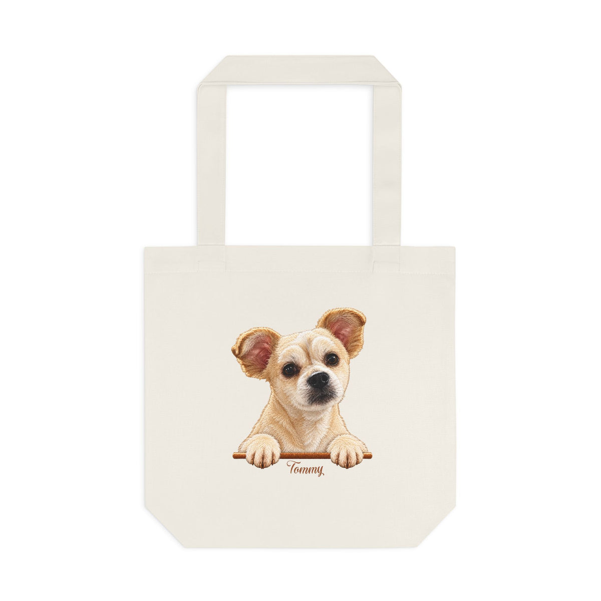 (Tommy) Personalized Dog Lover Tote Bag