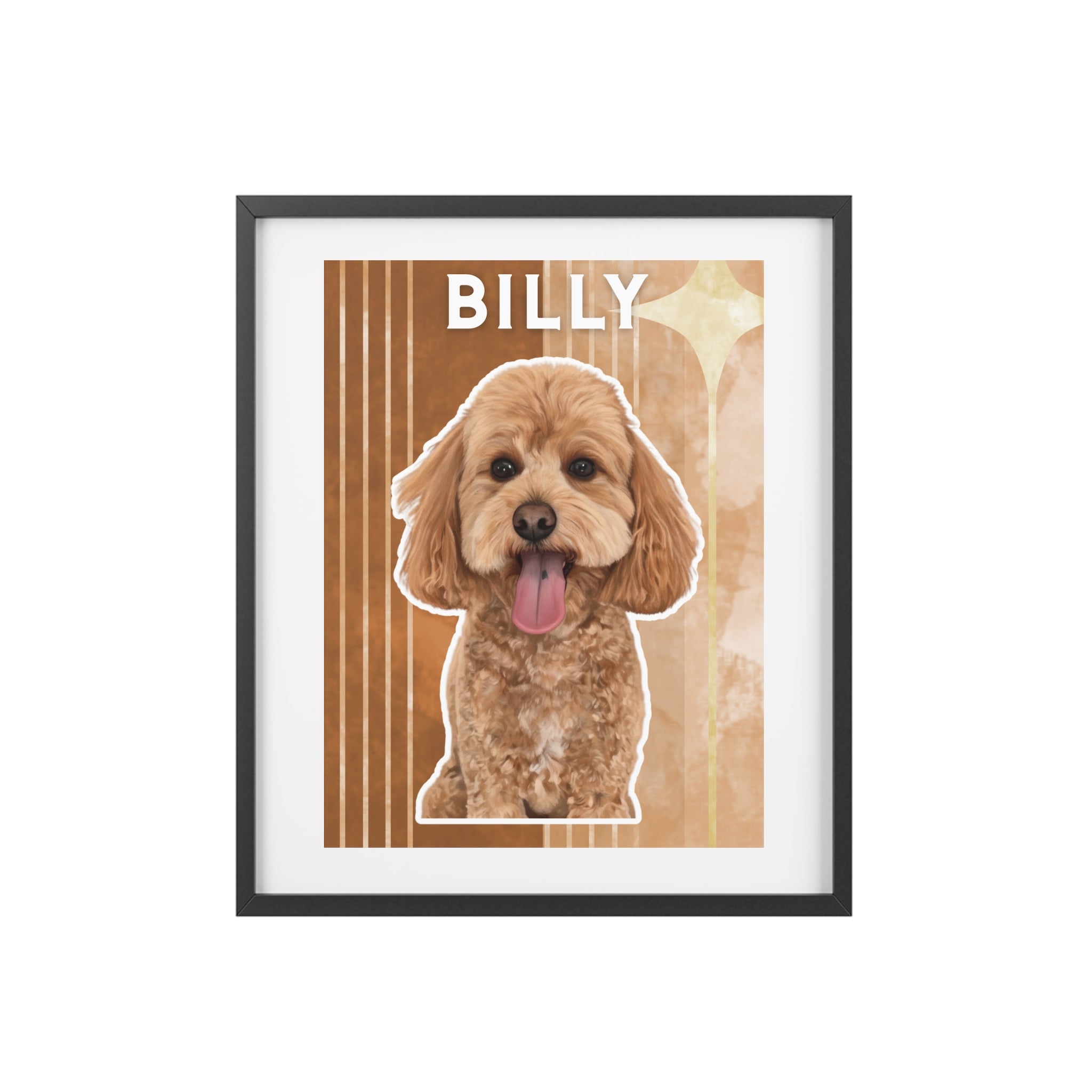 (Billy) Playful Dog Framed Poster