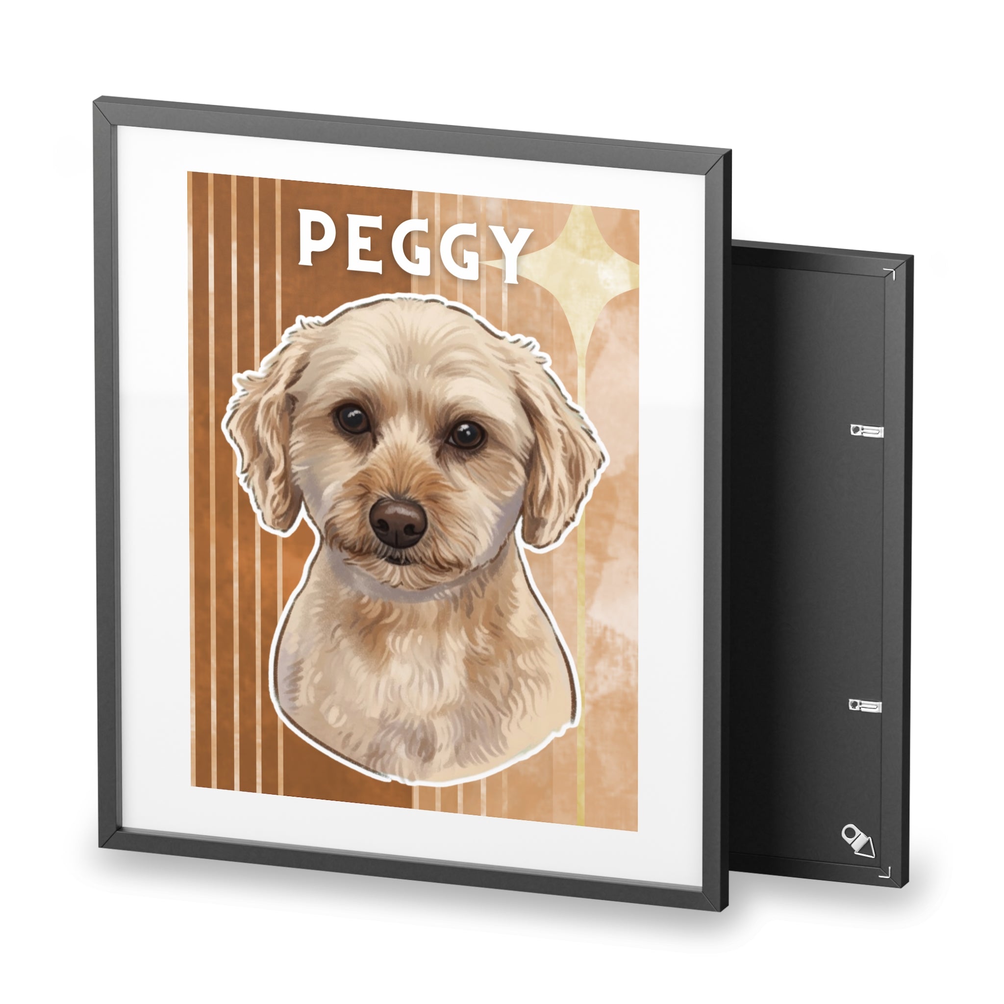 (Peggy) Playful Dog Framed Poster