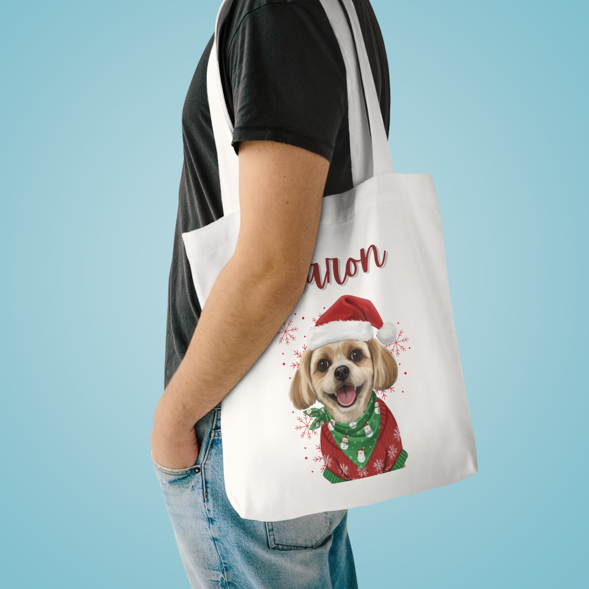 (Sharon) Personalized Dog Lover Tote Bag