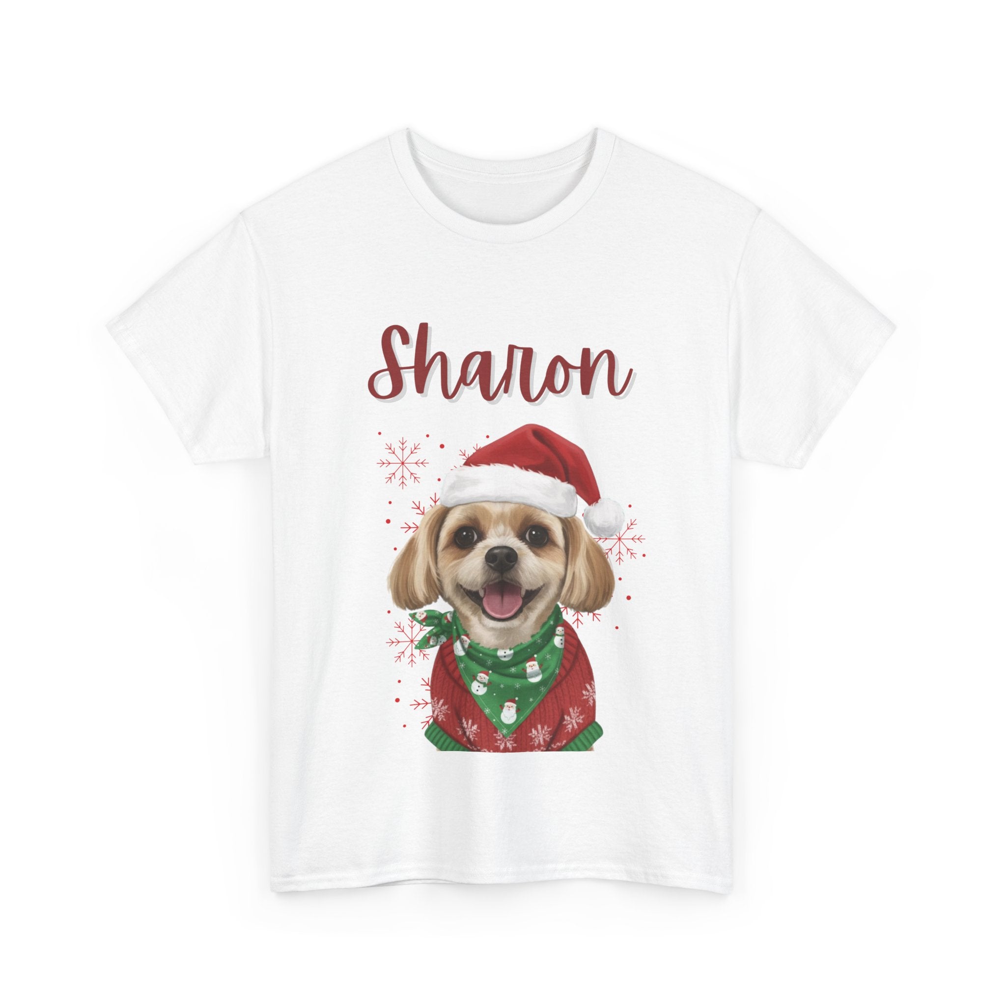 (Sharon) Whimsical Dog Portrait Tee Shirt