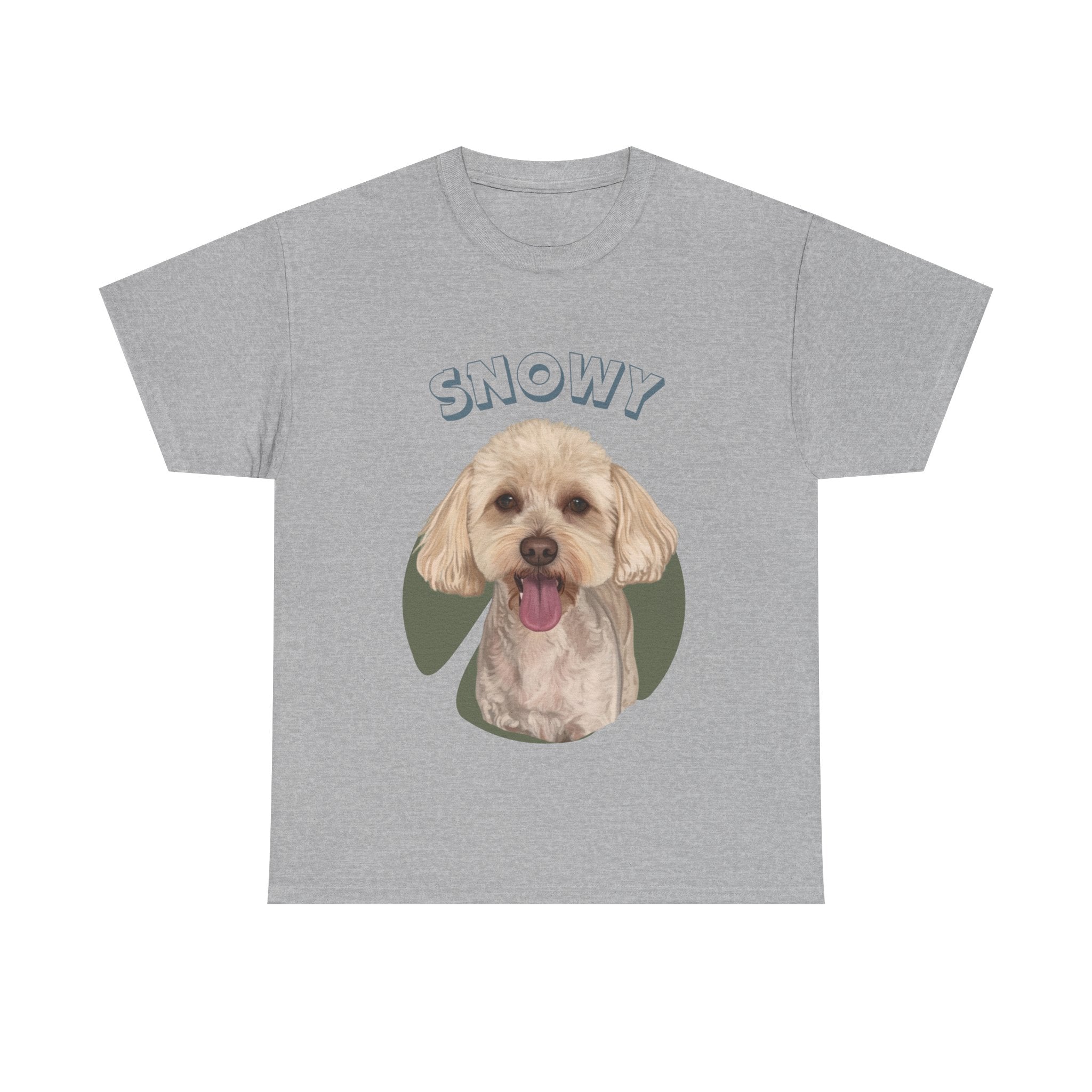 (Snowy) Whimsical Dog Portrait Tee Shirt