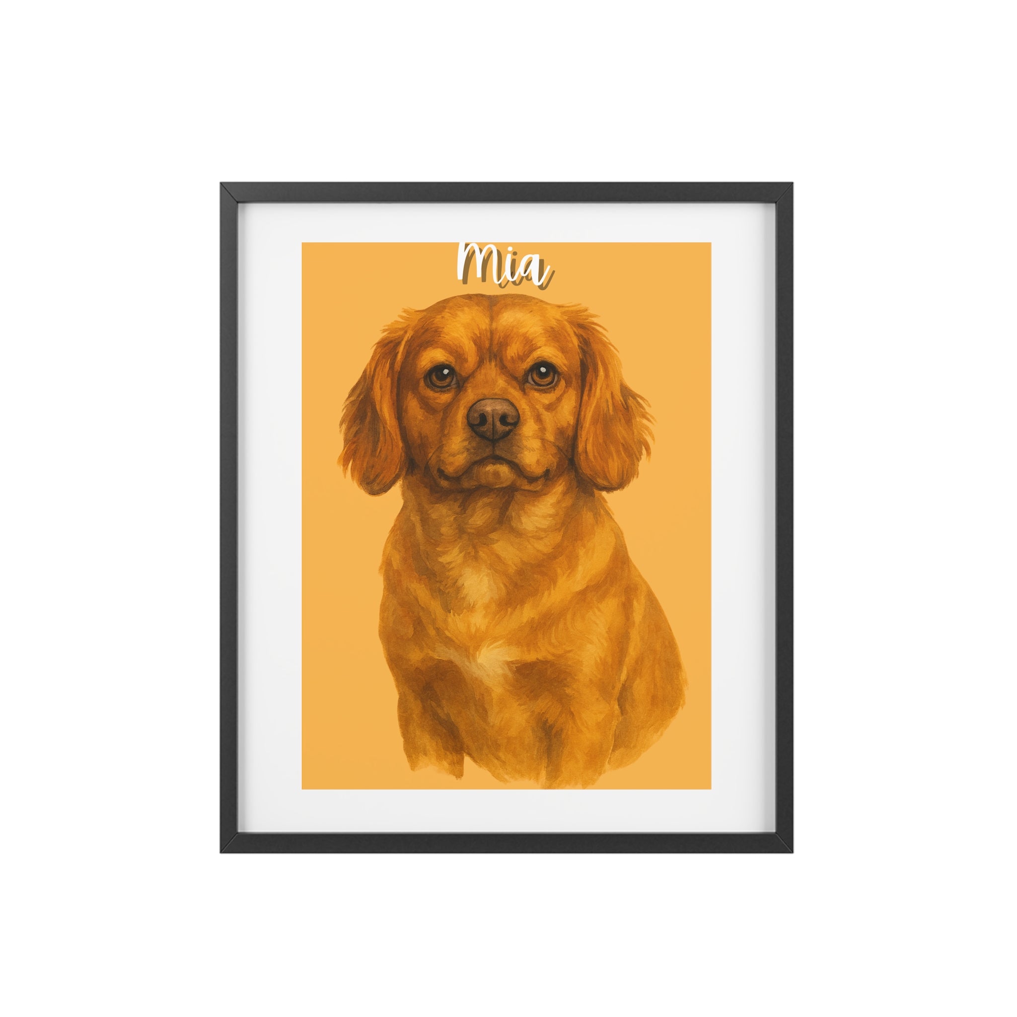 (Mia) Playful Dog Framed Poster