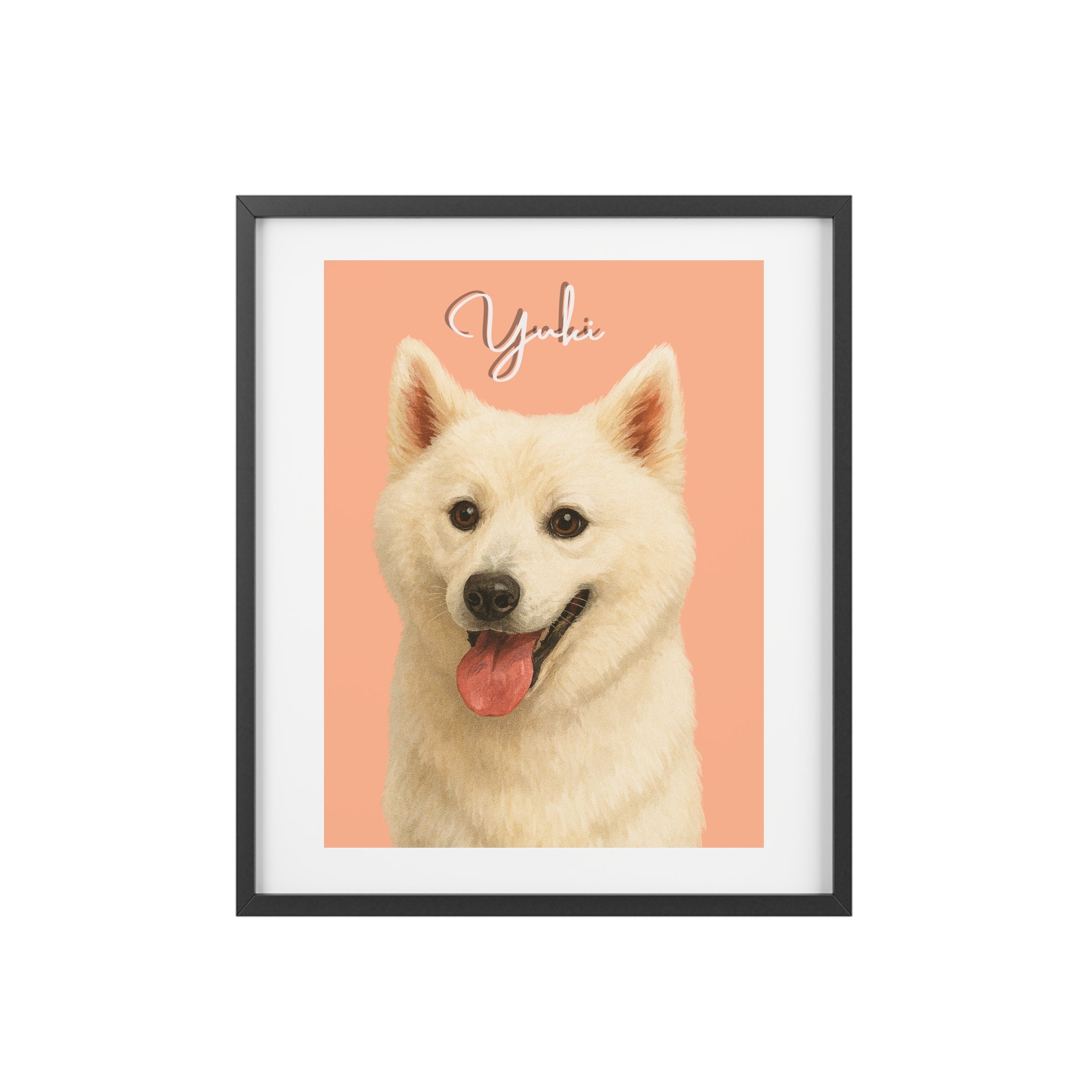 (Yuki) Playful Dog Framed Poster