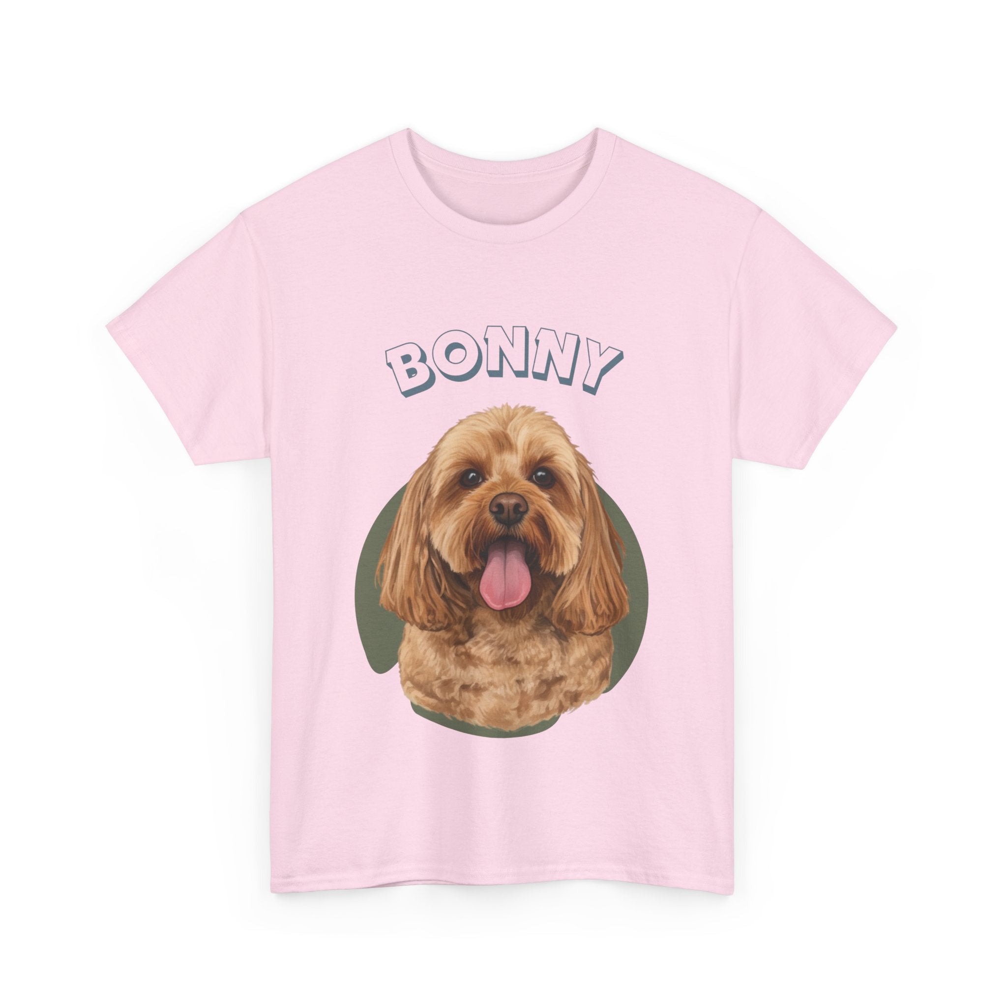 (Bonny) Whimsical Dog Portrait Tee Shirt