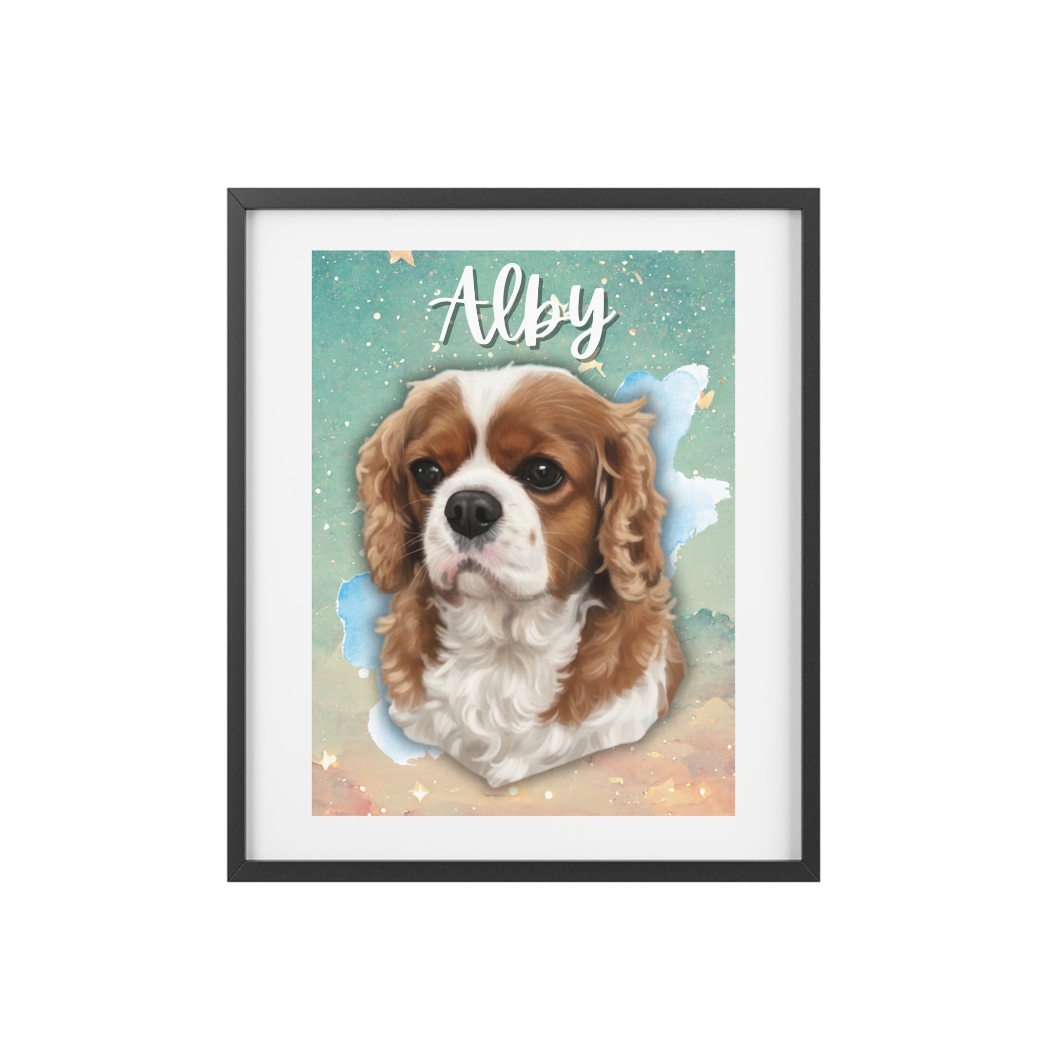 (Alby) Playful Dog Framed Poster