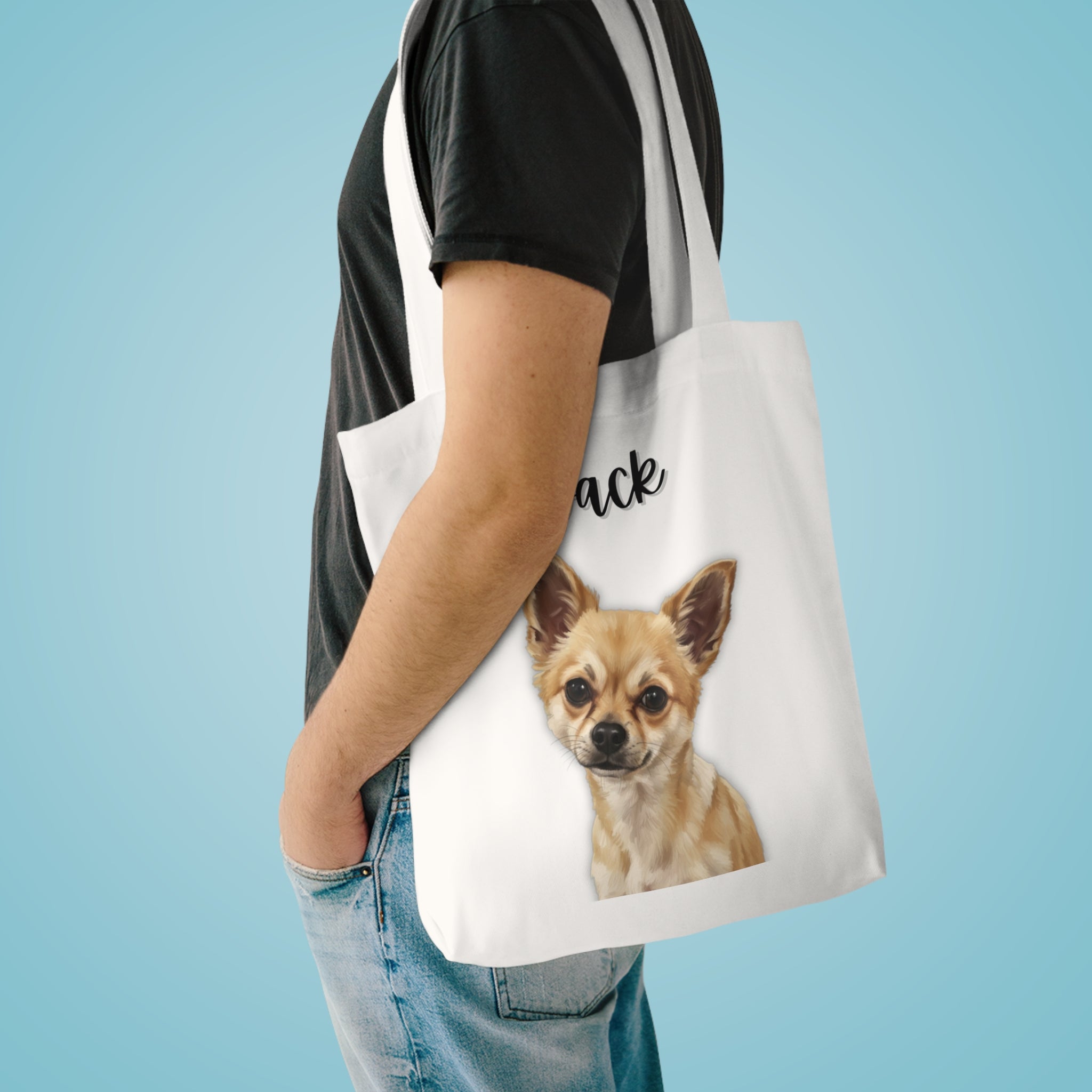 (Jack) Personalized Dog Lover Tote Bag