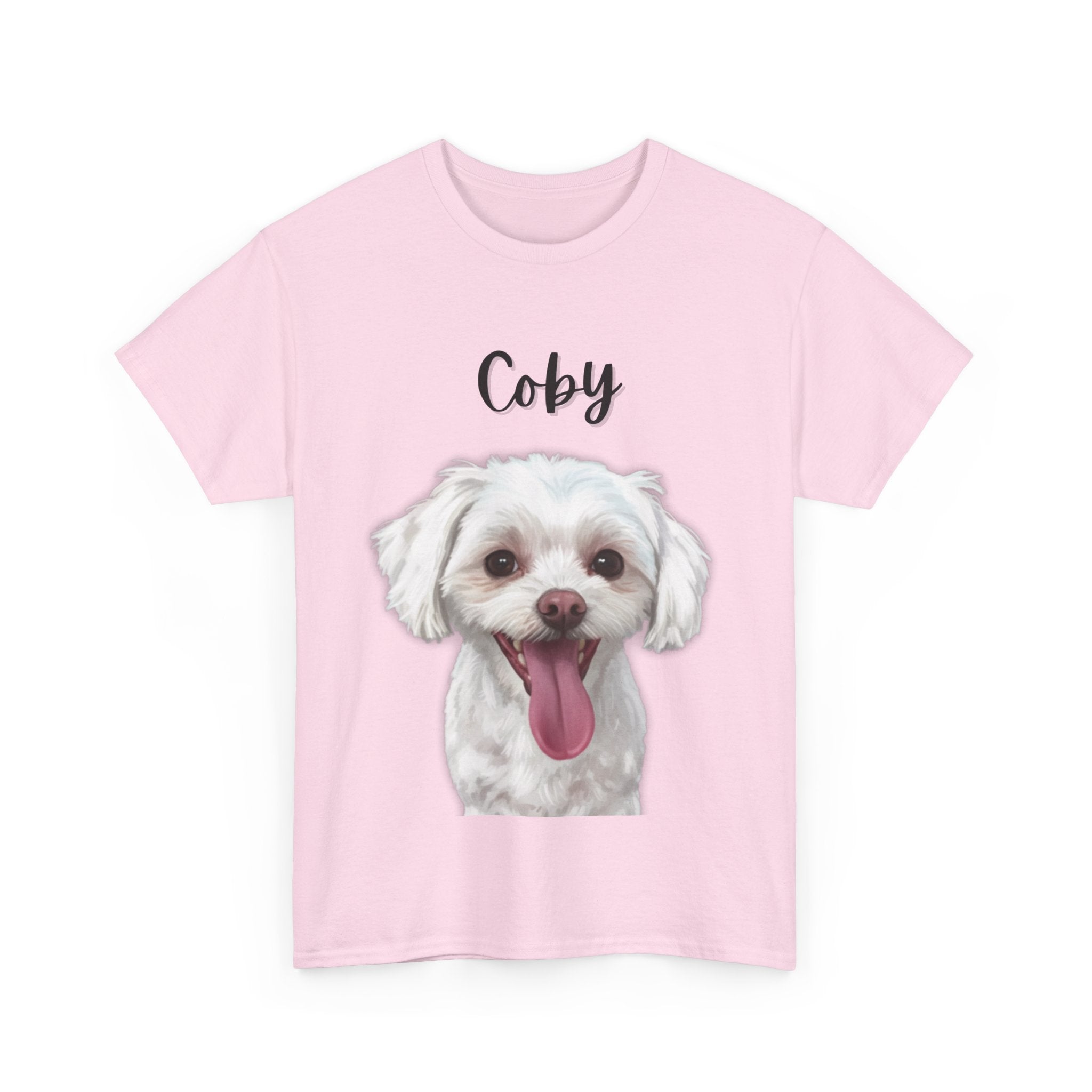 (Coby) Whimsical Dog Portrait Tee Shirt