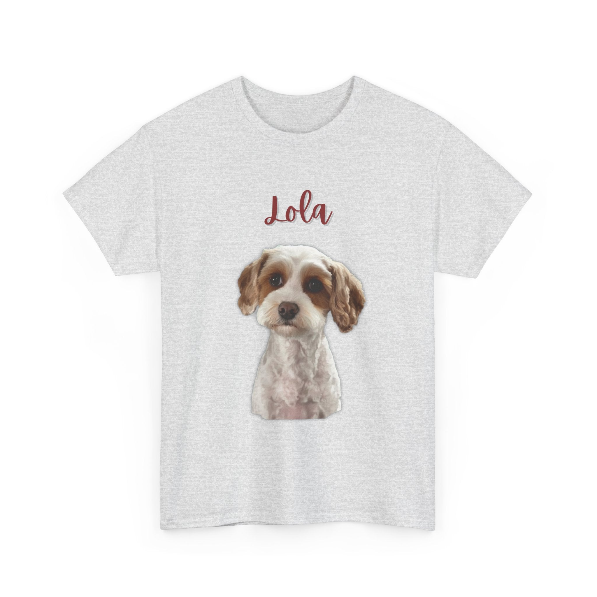 (Lola) Whimsical Dog Portrait Tee Shirt