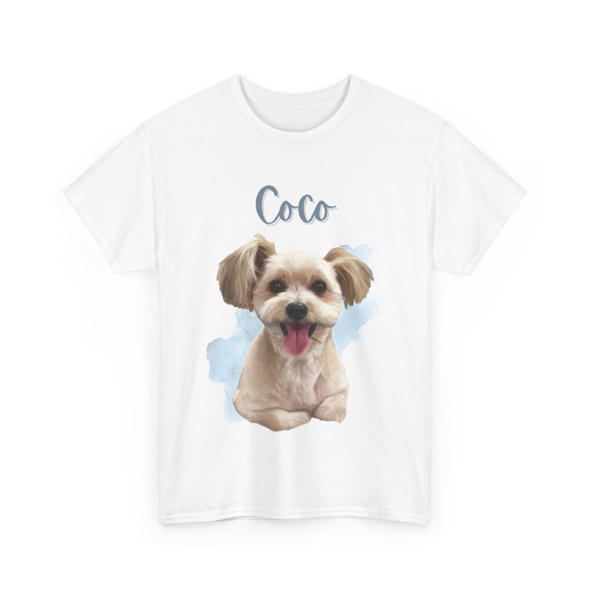 (Coco) Whimsical Dog Portrait Tee Shirt