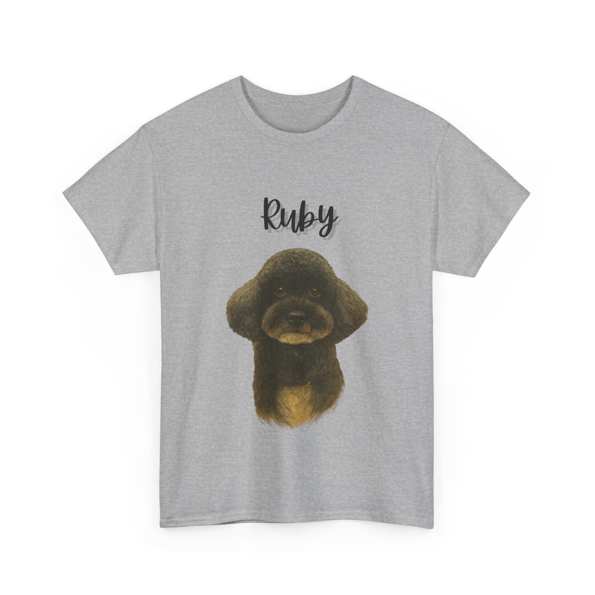 (Ruby) Whimsical Dog Portrait Tee Shirt