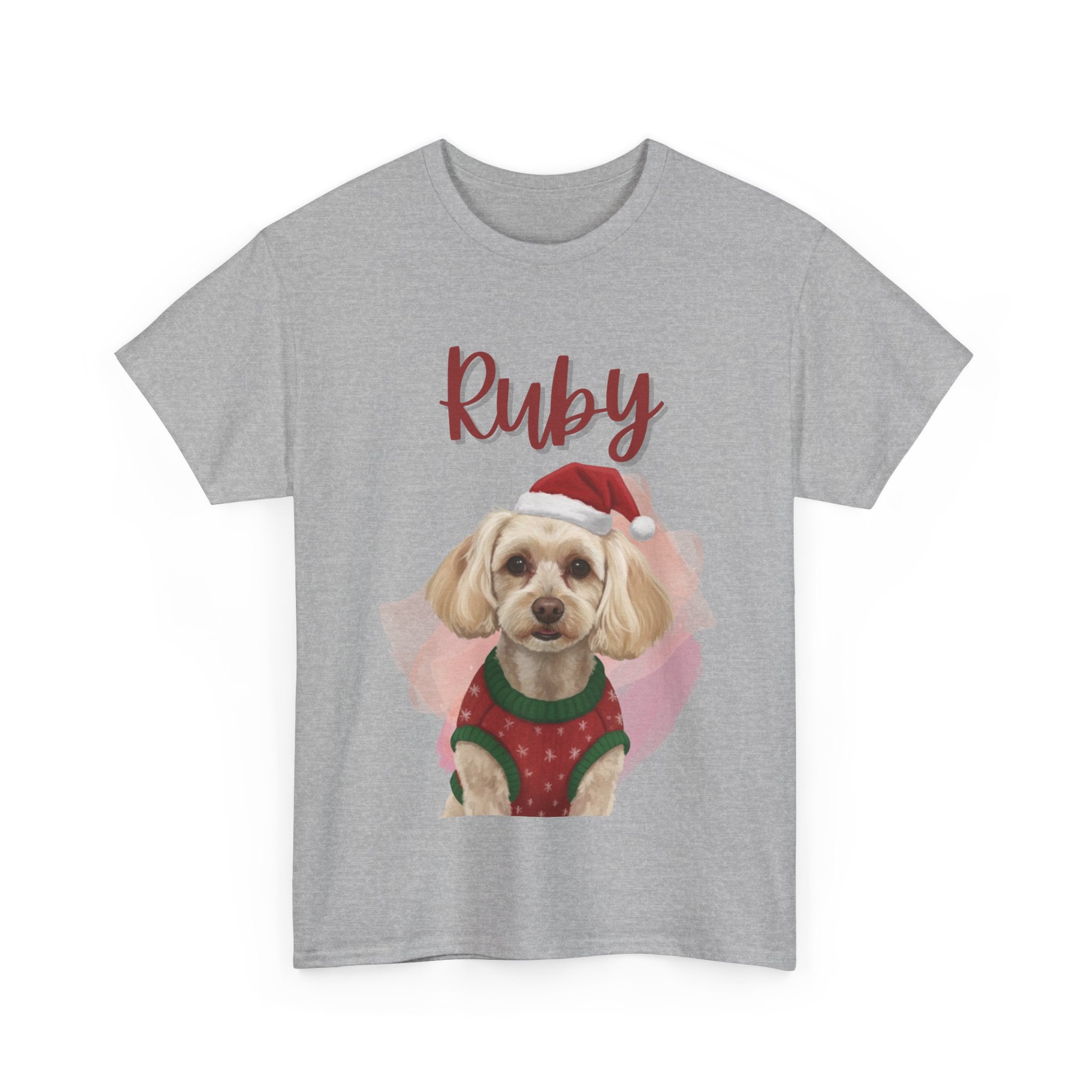 (Ruby) Whimsical Dog Portrait Tee Shirt