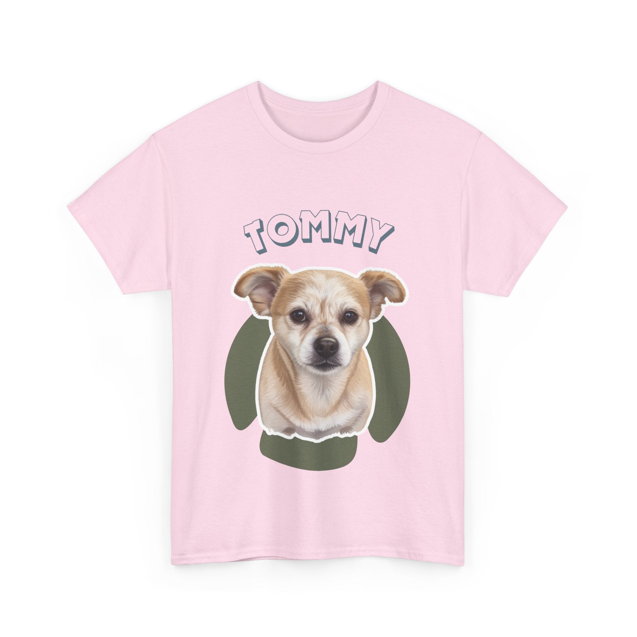 (Tommy) Whimsical Dog Portrait Tee Shirt
