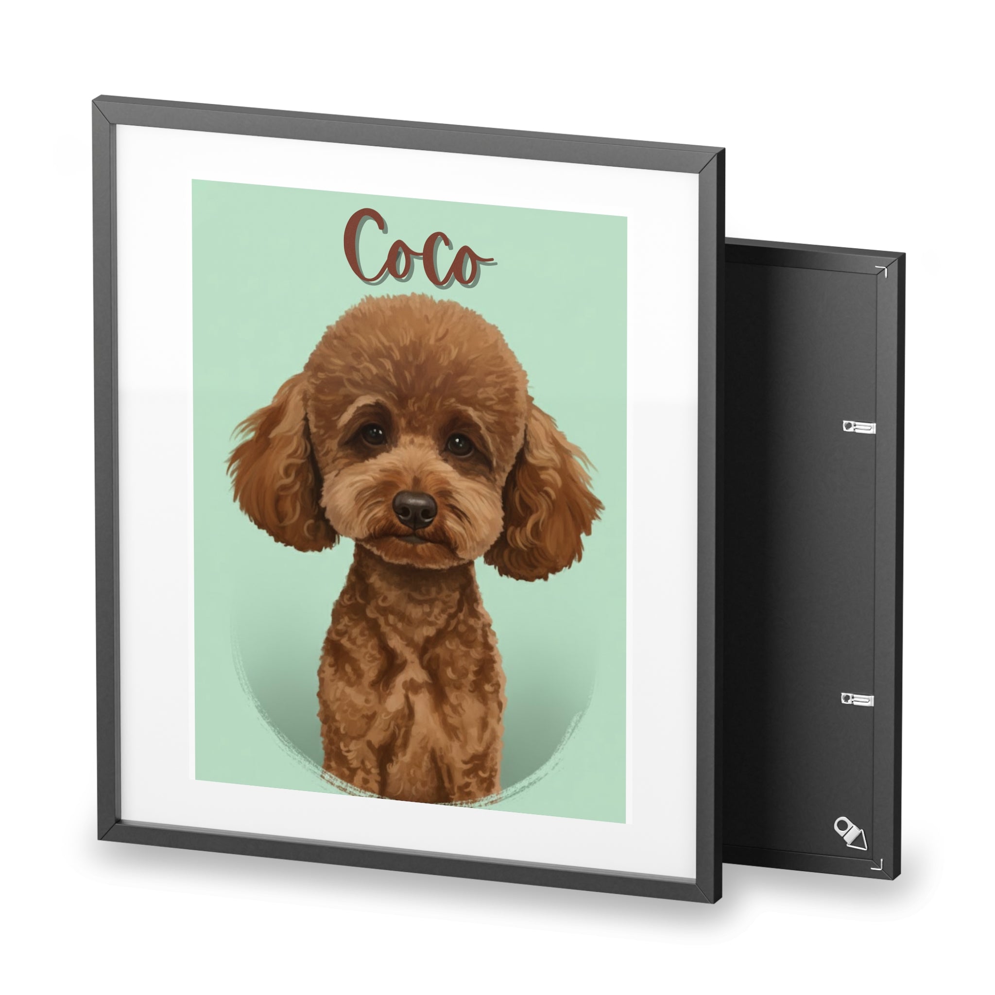 (Coco) Playful Dog Framed Poster
