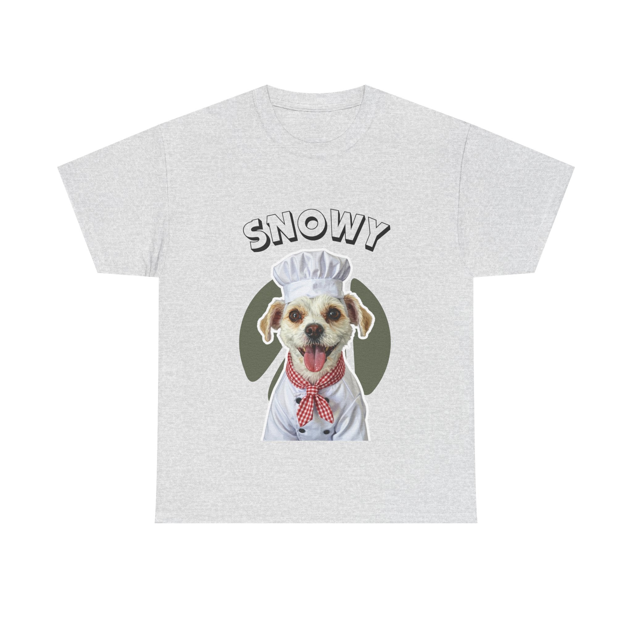(Snowy) Whimsical Dog Portrait Tee Shirt