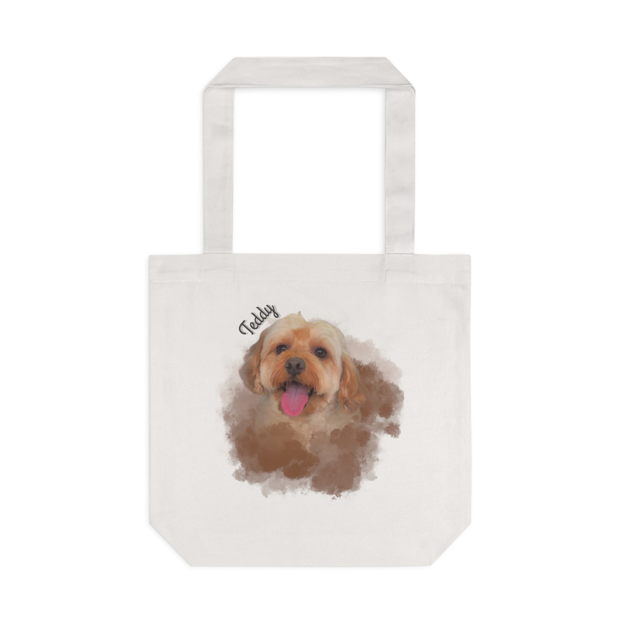 (Teddy) Personalized Dog Lover Tote Bag