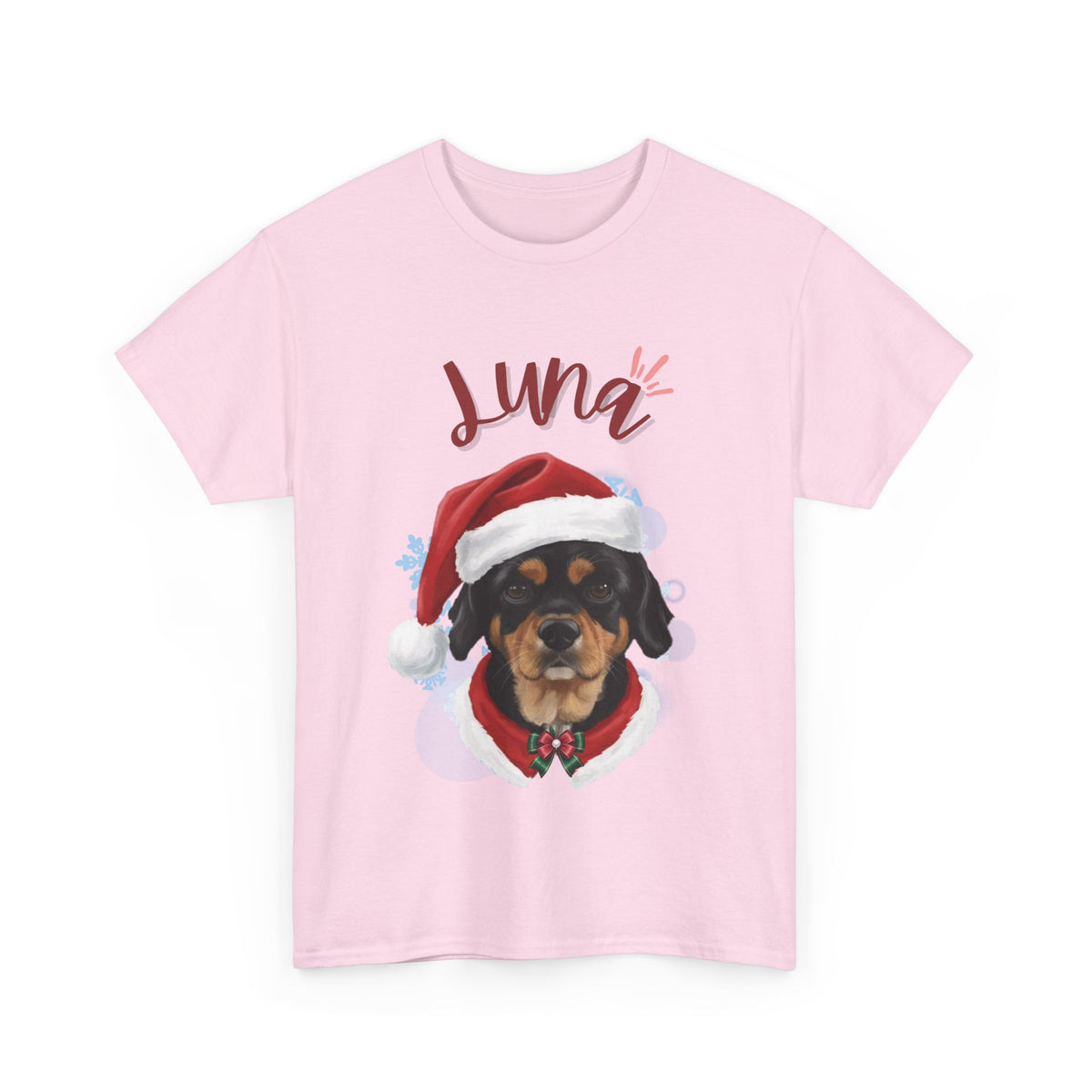 (Luna) Whimsical Dog Portrait Tee Shirt