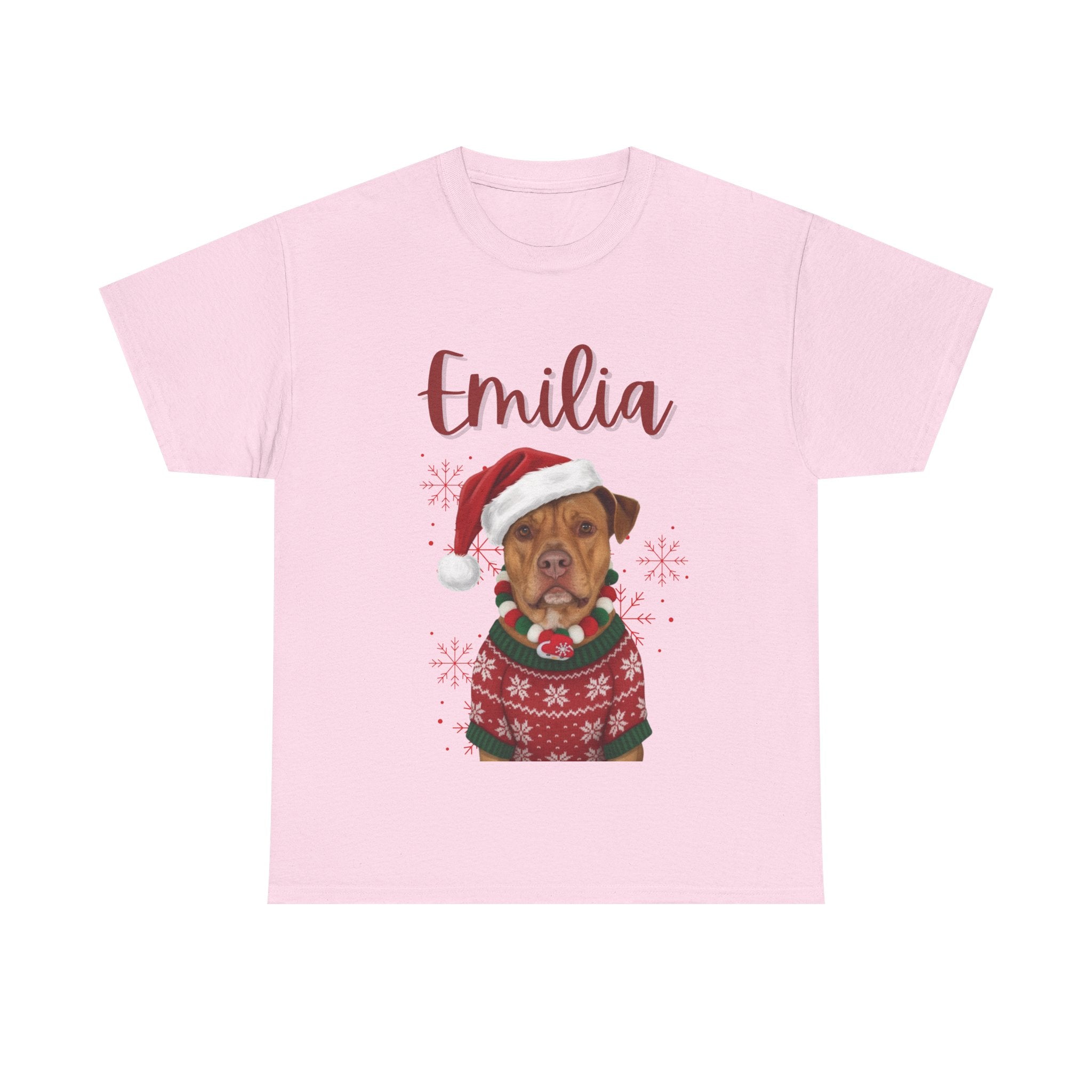 (Emilia) Whimsical Dog Portrait Tee Shirt