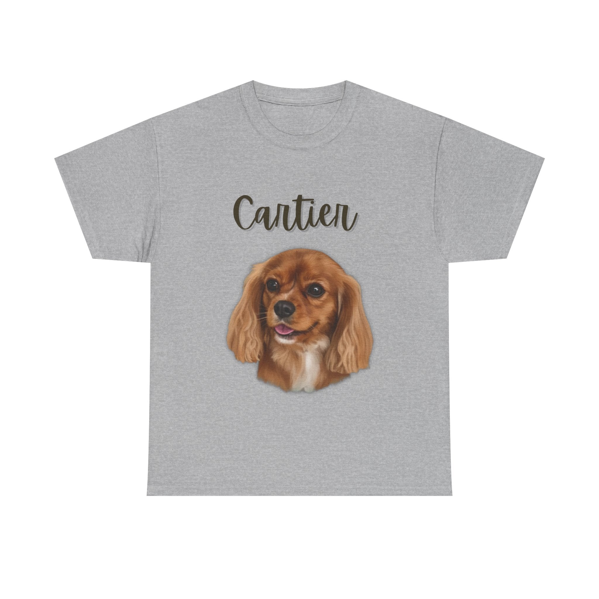 (Cartier) Whimsical Dog Portrait Tee Shirt