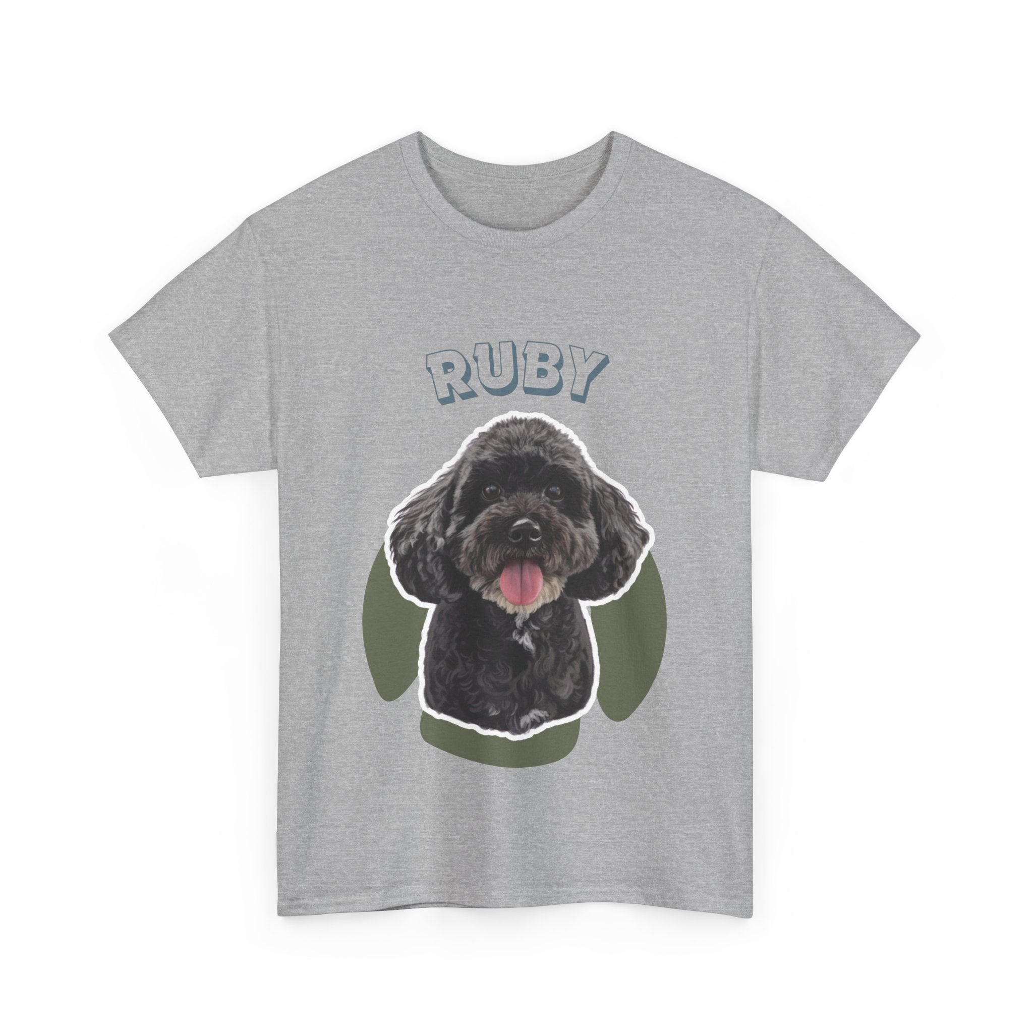 (Ruby) Whimsical Dog Portrait Tee Shirt